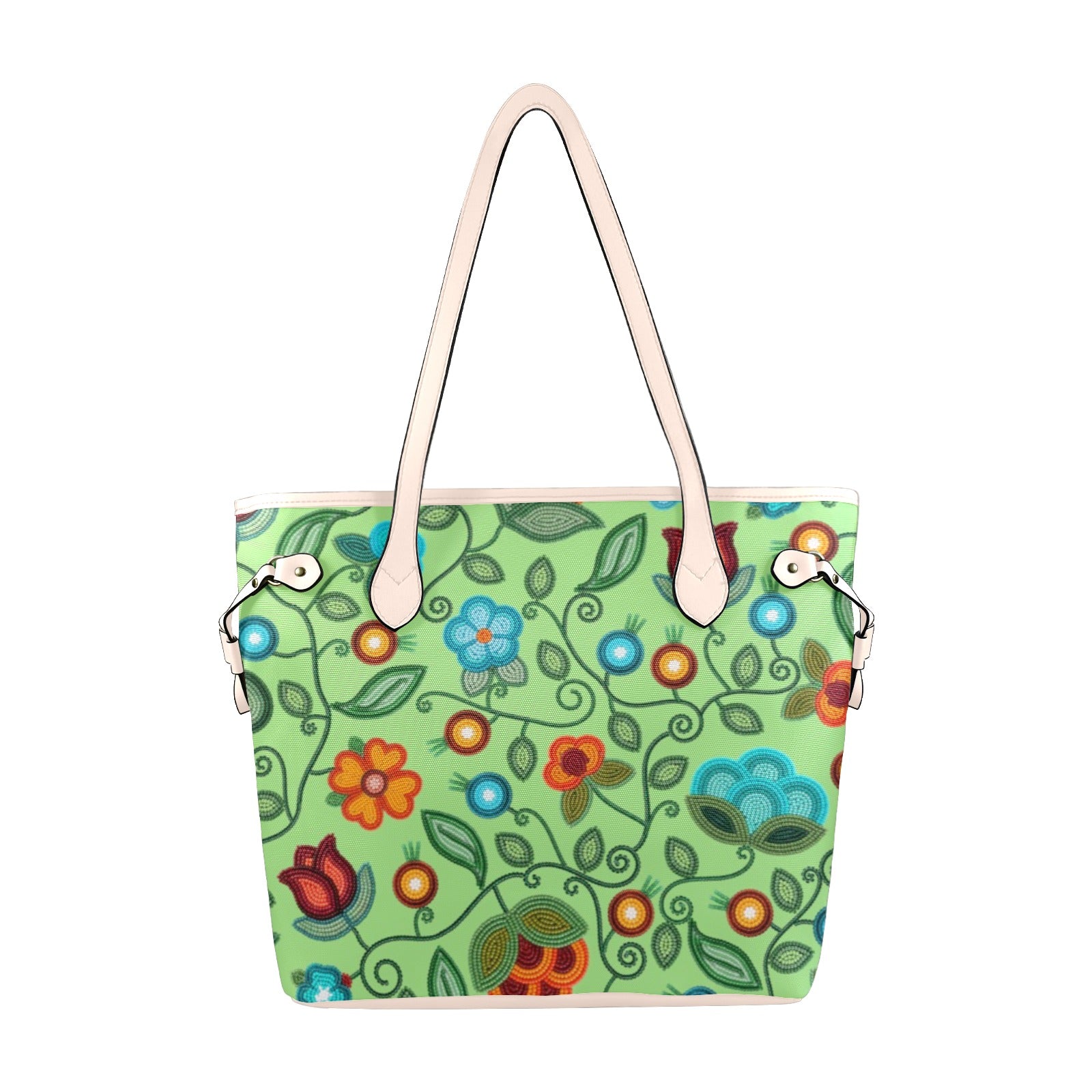 Prairie Fire Petals Sage Clover Canvas Tote Bag