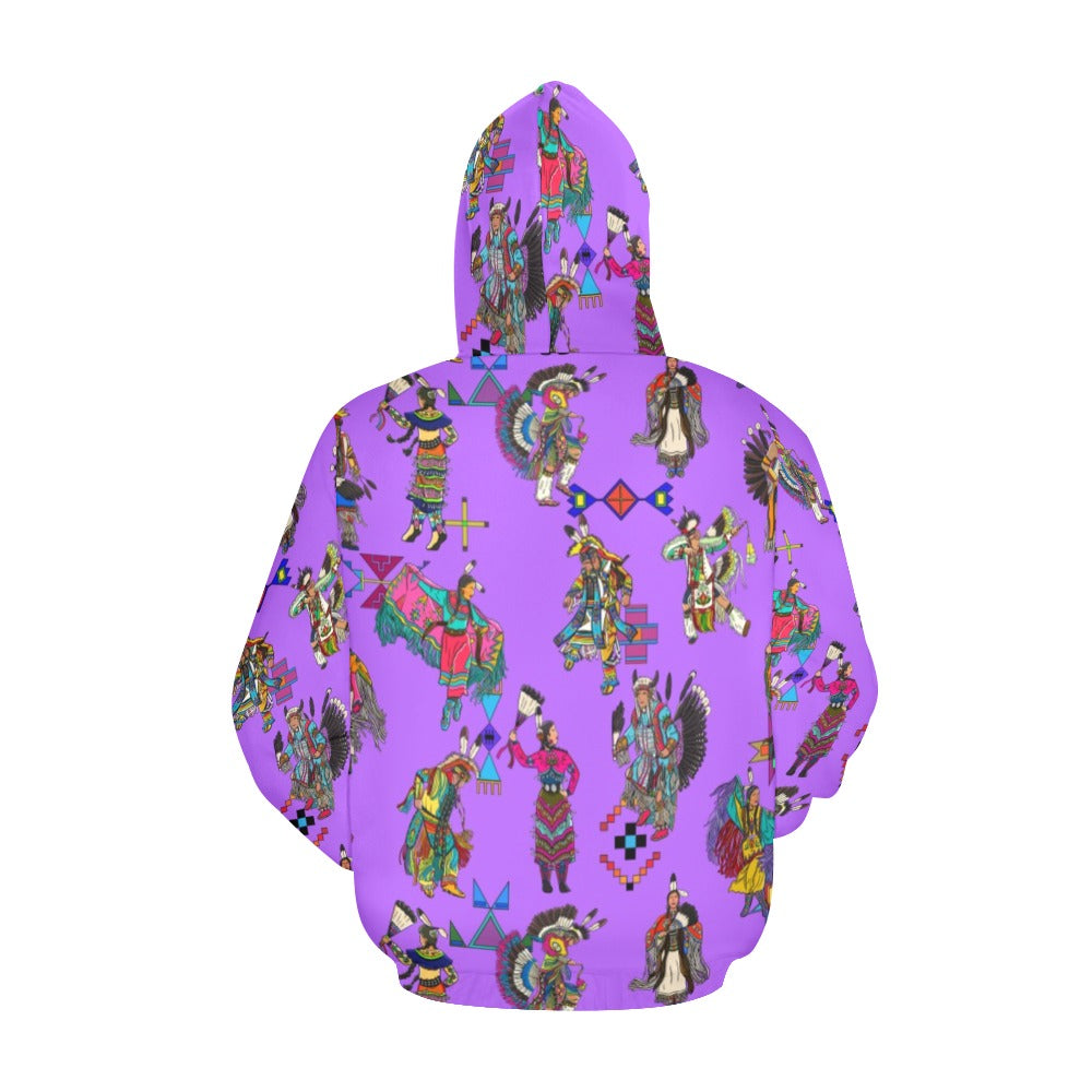 Grand Entry Dancers Purple Hoodie for Men (USA Size)
