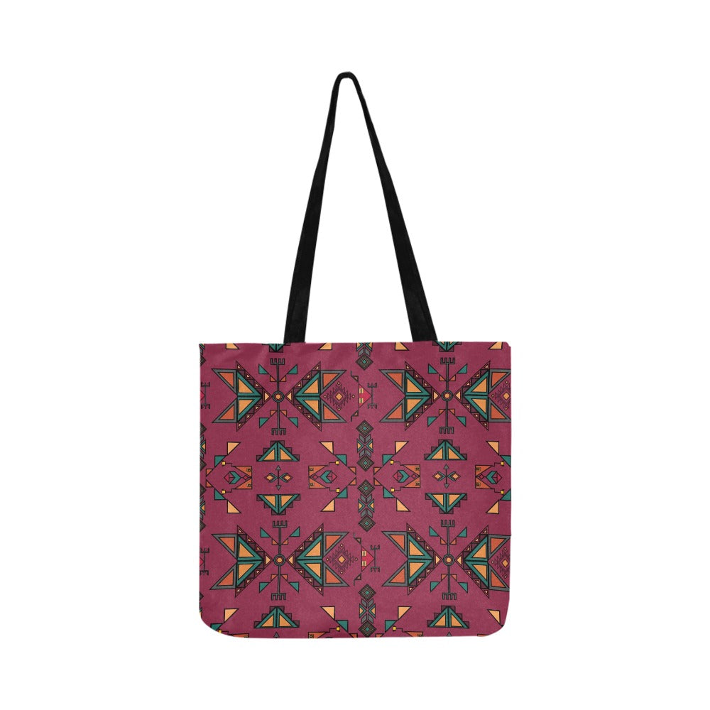 Arrow Dawn Maroon Reusable Shopping Bag (Two sides)