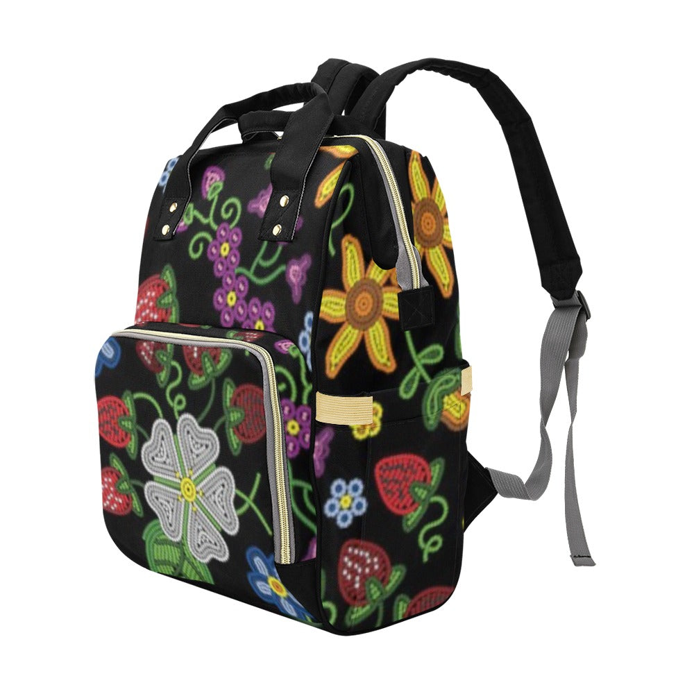 Berry Pop Midnight Multi-Function Diaper Backpack/Diaper Bag