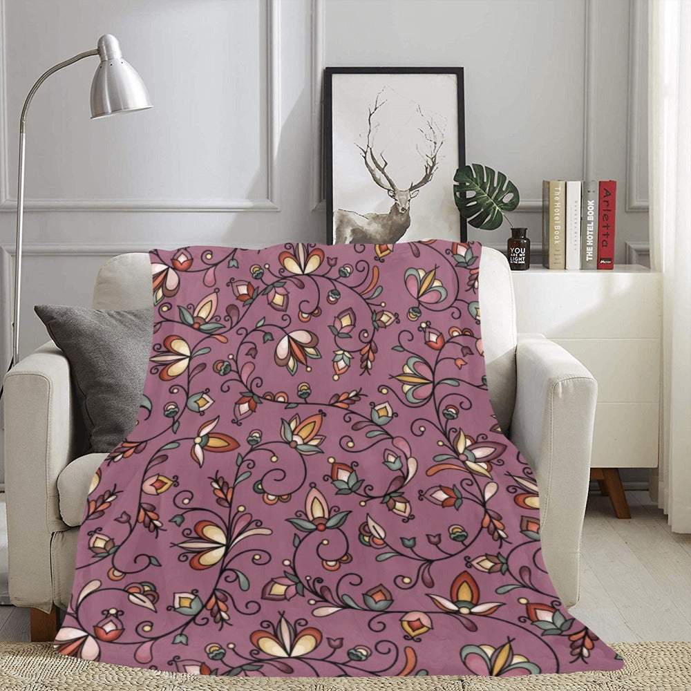 Burnt Sky Petals Magenta Ultra-Soft Micro Fleece Blanket 60"x80"