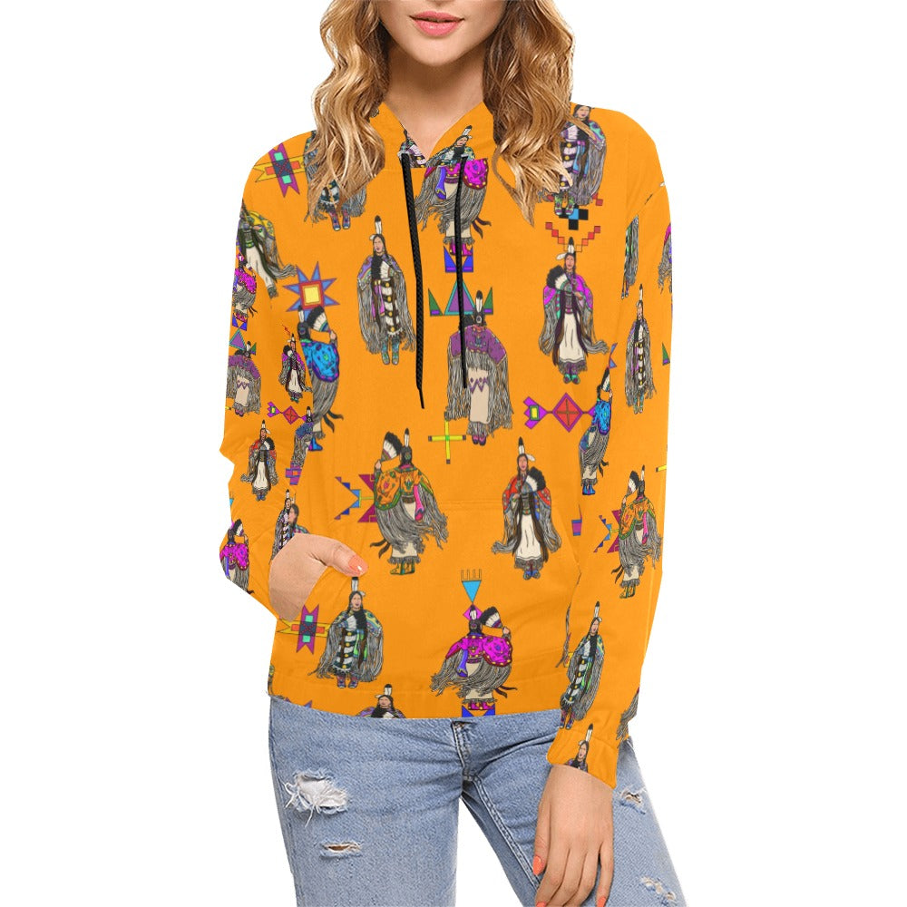 Women's Tradish Dancers Orange Hoodie for Women (USA Size)