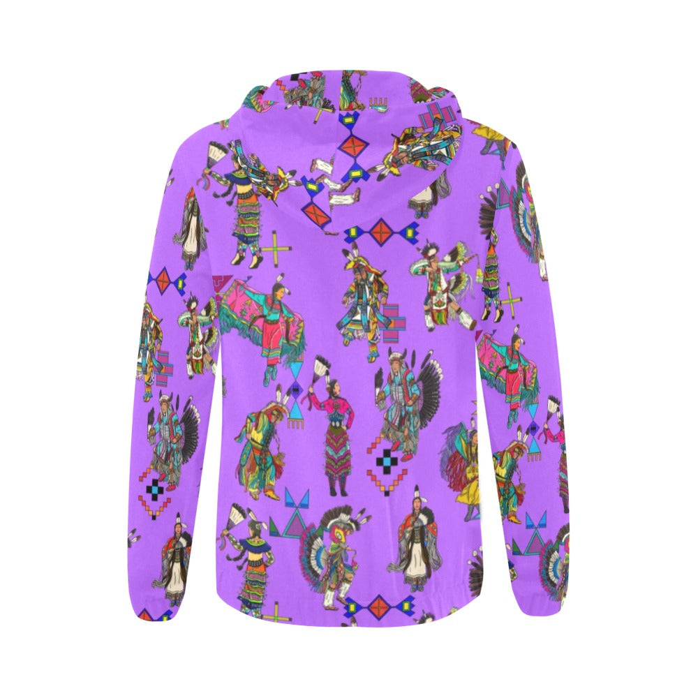 Grand Entry Dancers Purple Full Zip Hoodie for Women