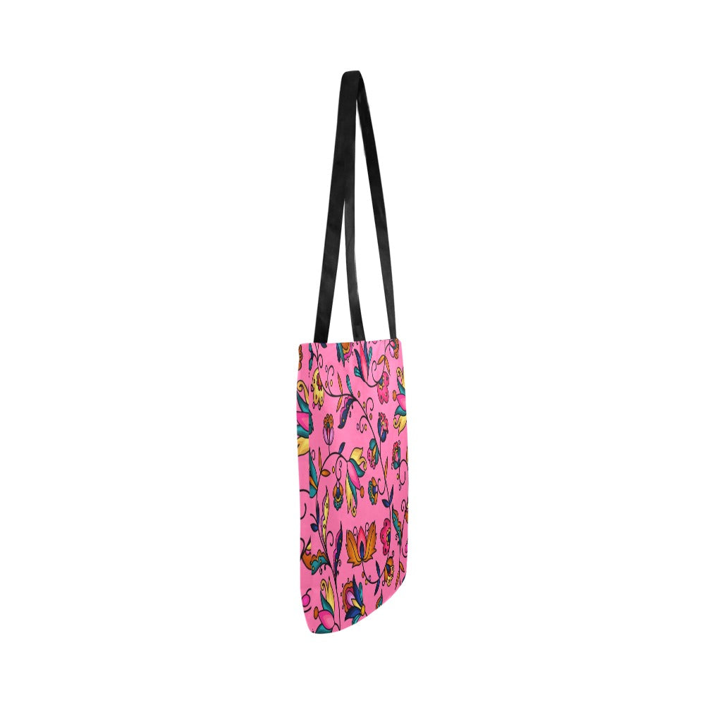 Copper Prairie Petals Pink Reusable Shopping Bag (Two sides)