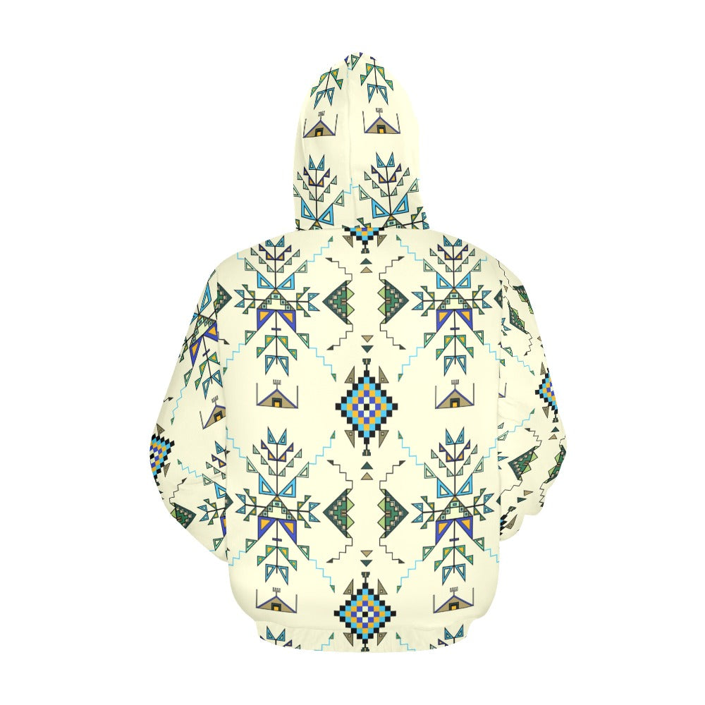 Bear Shield Cream Hoodie for Men (USA Size)