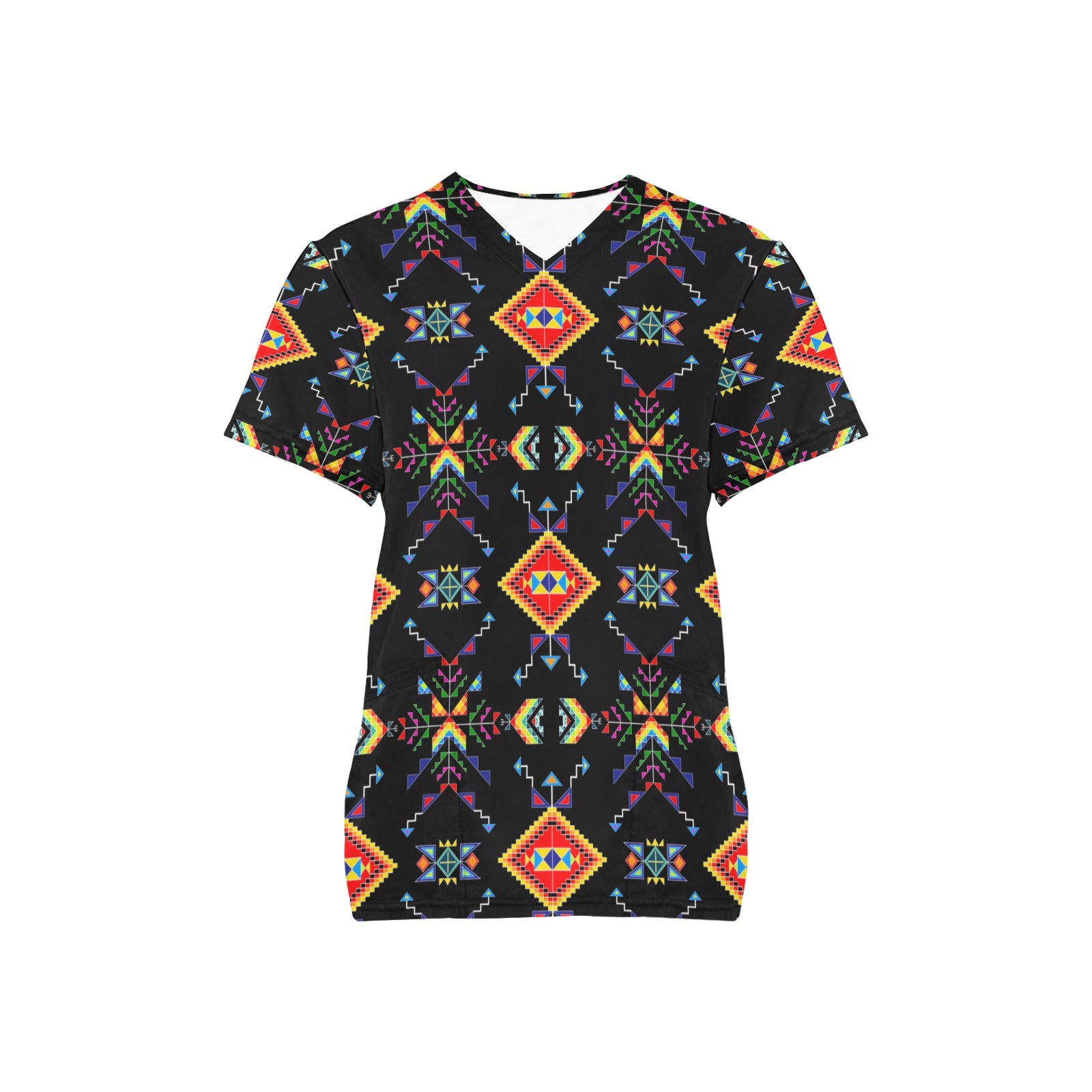 Buffalo Jump Black Scrub Top