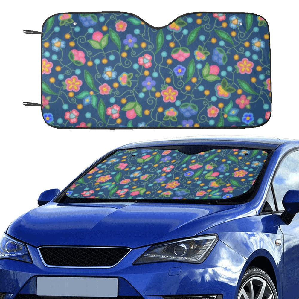Skyberry Serenade Navy Car Sun Shade 55"x30"