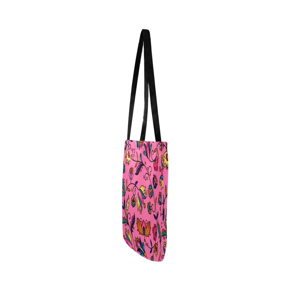Copper Prairie Petals Pink Reusable Shopping Bag (Two sides)