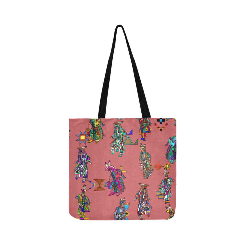 Men's Grass Dancers Terra Cotta Reusable Shopping Bag (Two sides)