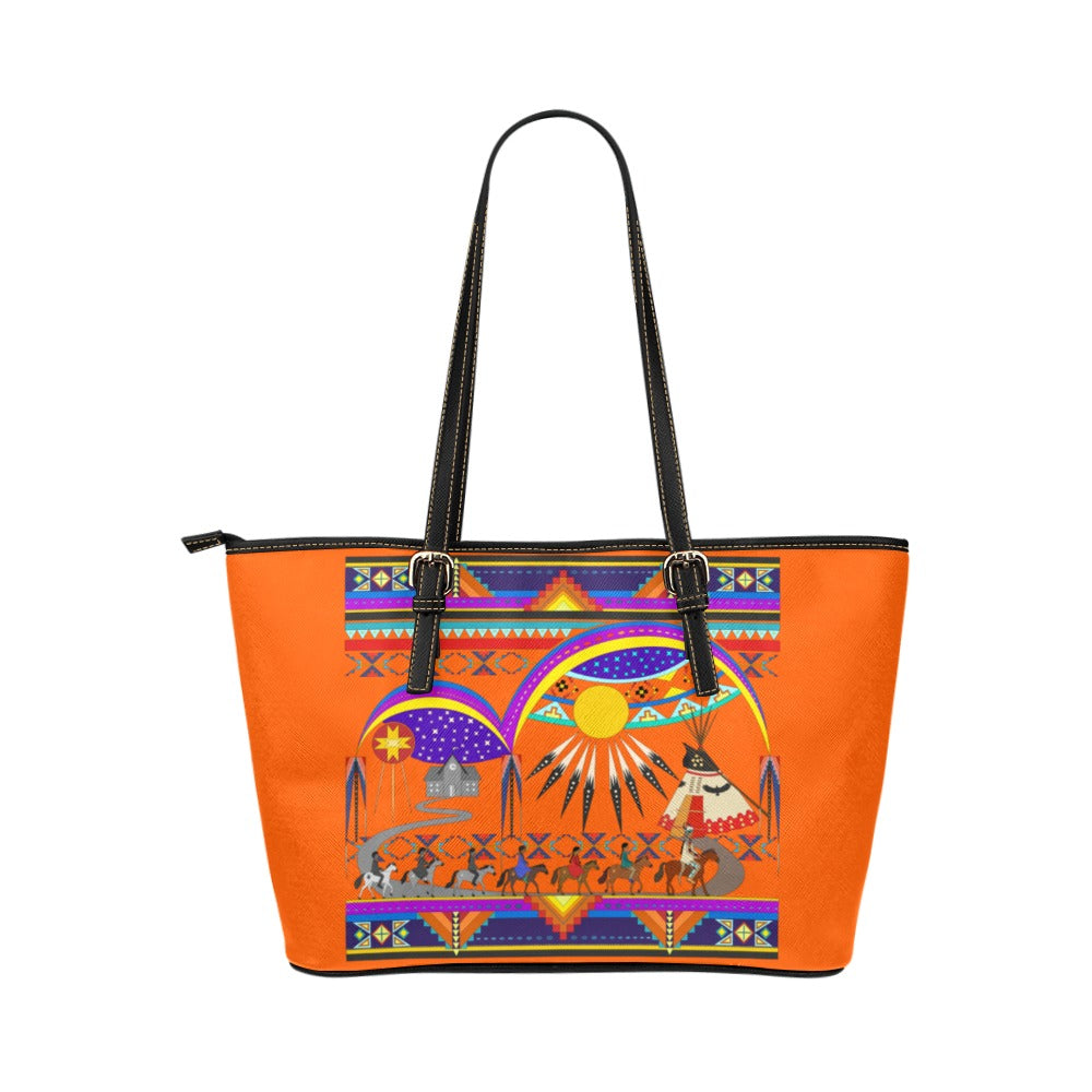 Seven Generations Medicine Leather Tote Bag/Large