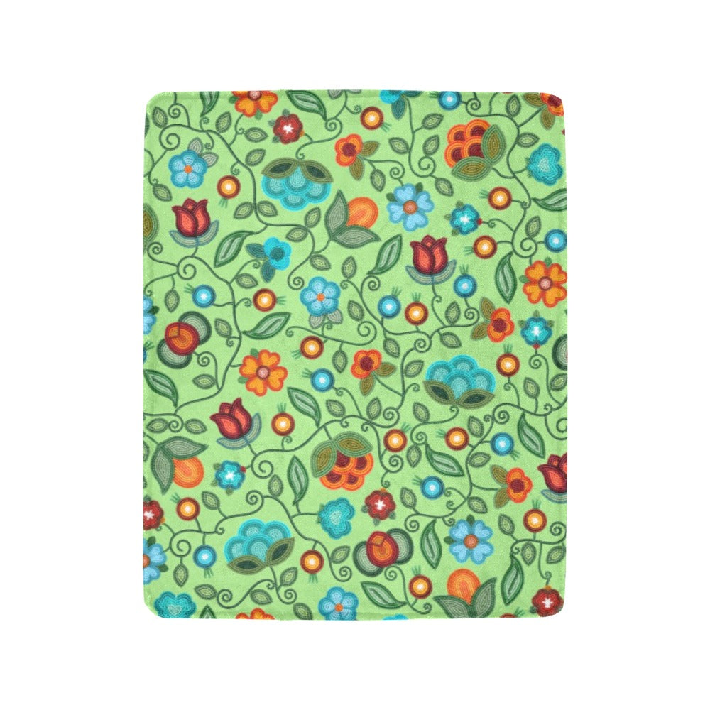 Prairie Fire Petals Sage Ultra-Soft Micro Fleece Blanket 40"x50"