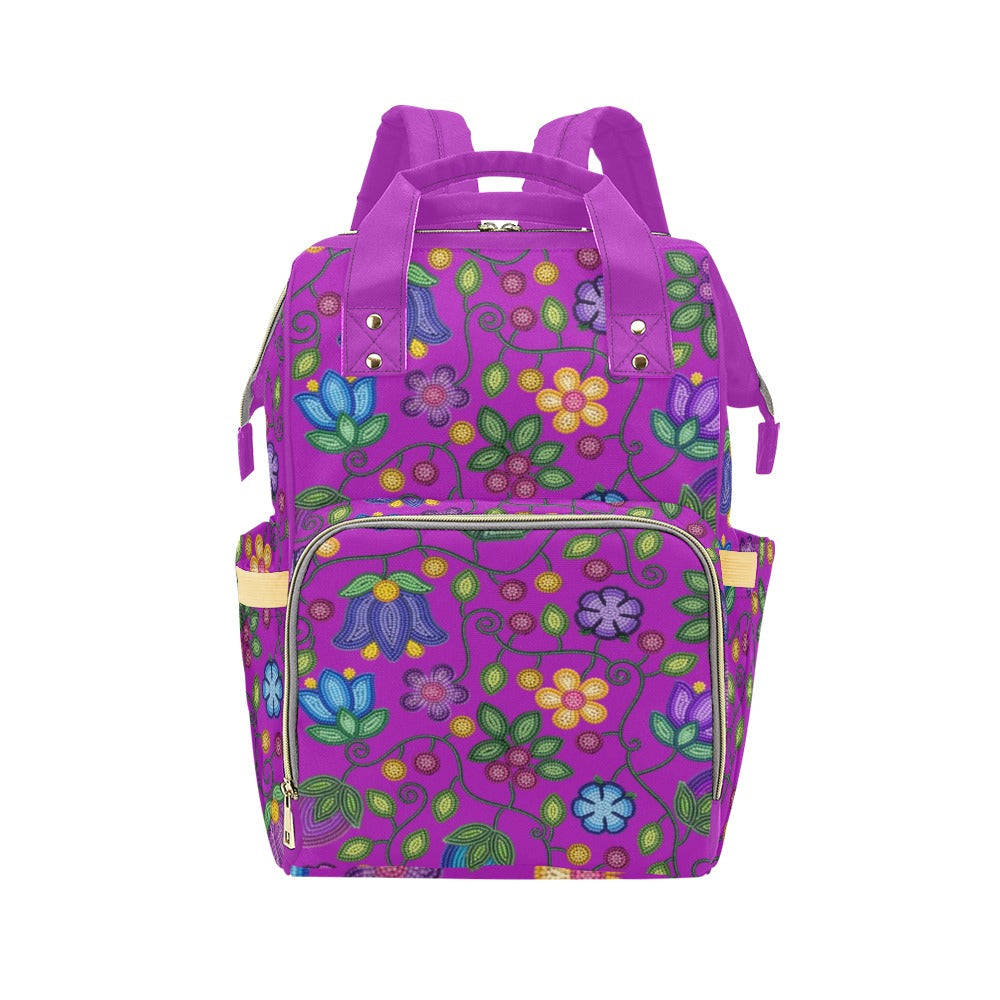 Bloom Uplift Purple Multi-Function Diaper Backpack/Diaper Bag