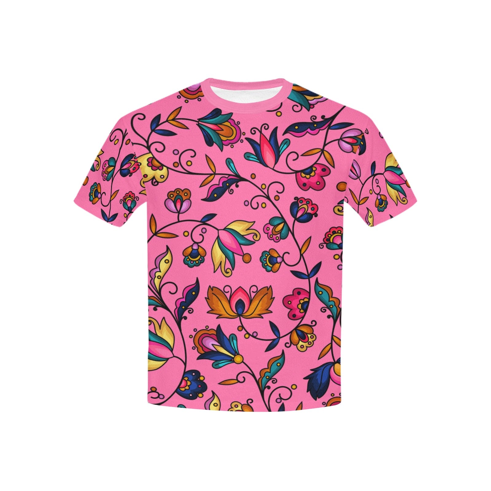 Copper Prairie Petals Pink Kids' T-shirt (USA Size)