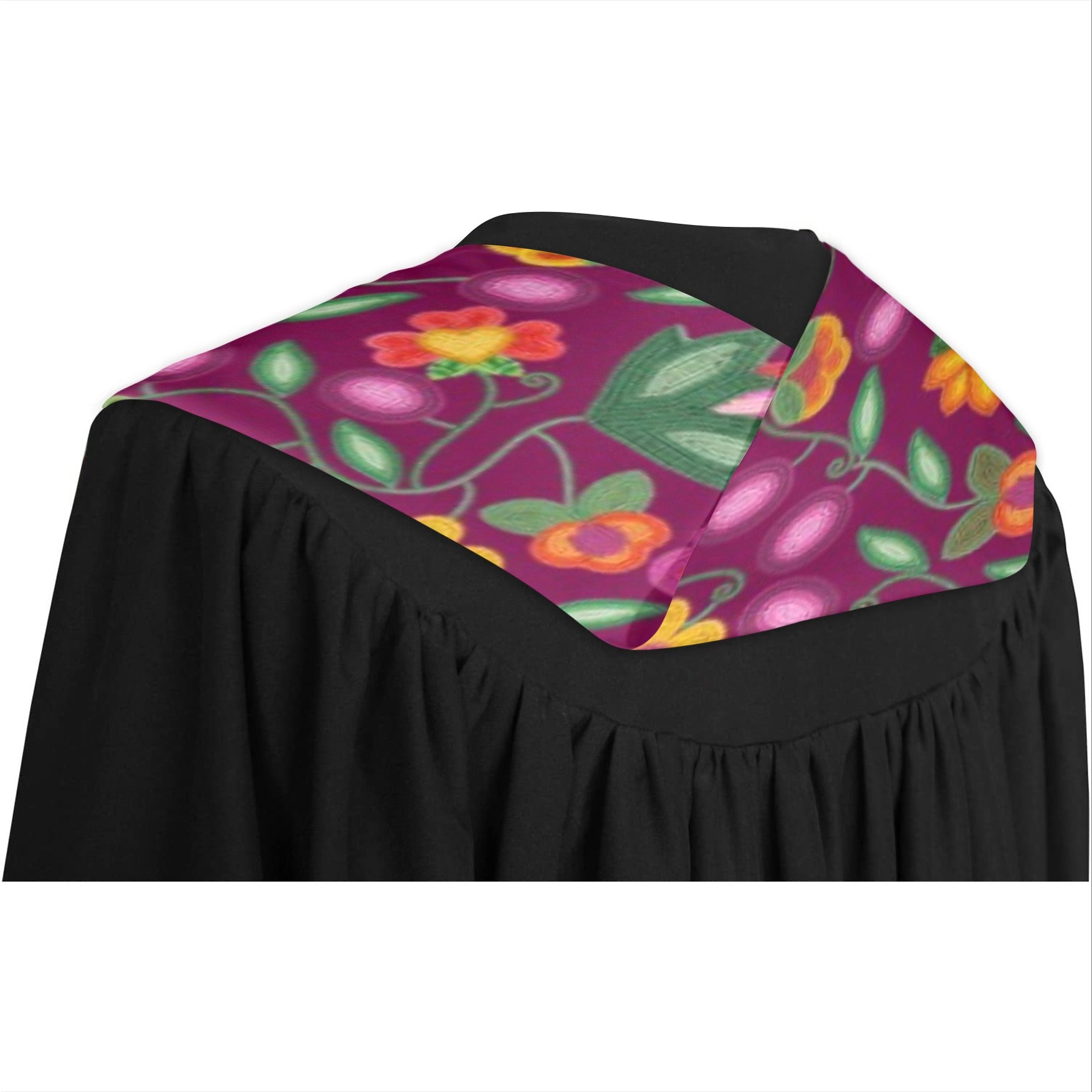 Boreal Bounty Dark Magenta Graduation Stole
