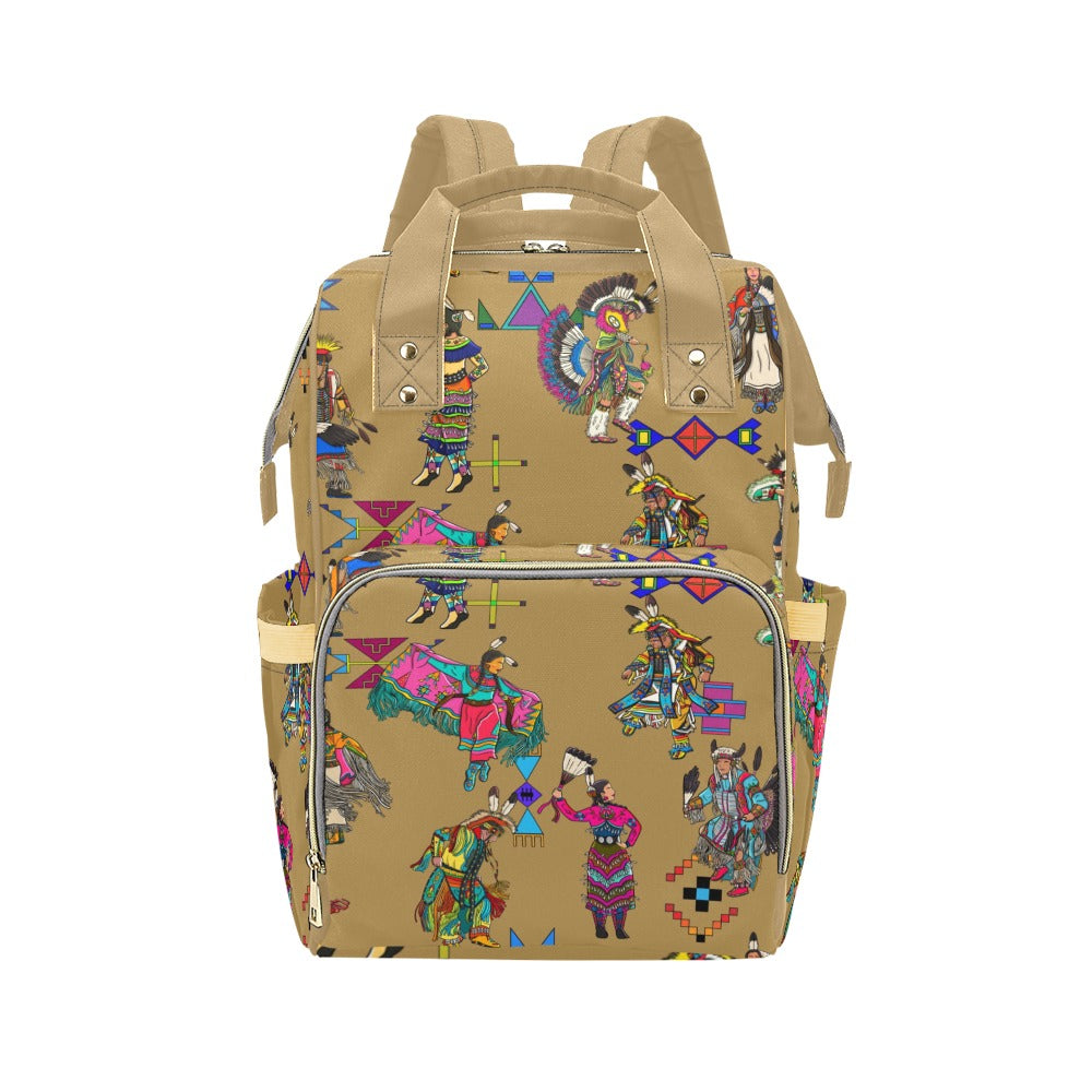 Grand Entry Dancers Earth Multi-Function Diaper Backpack/Diaper Bag