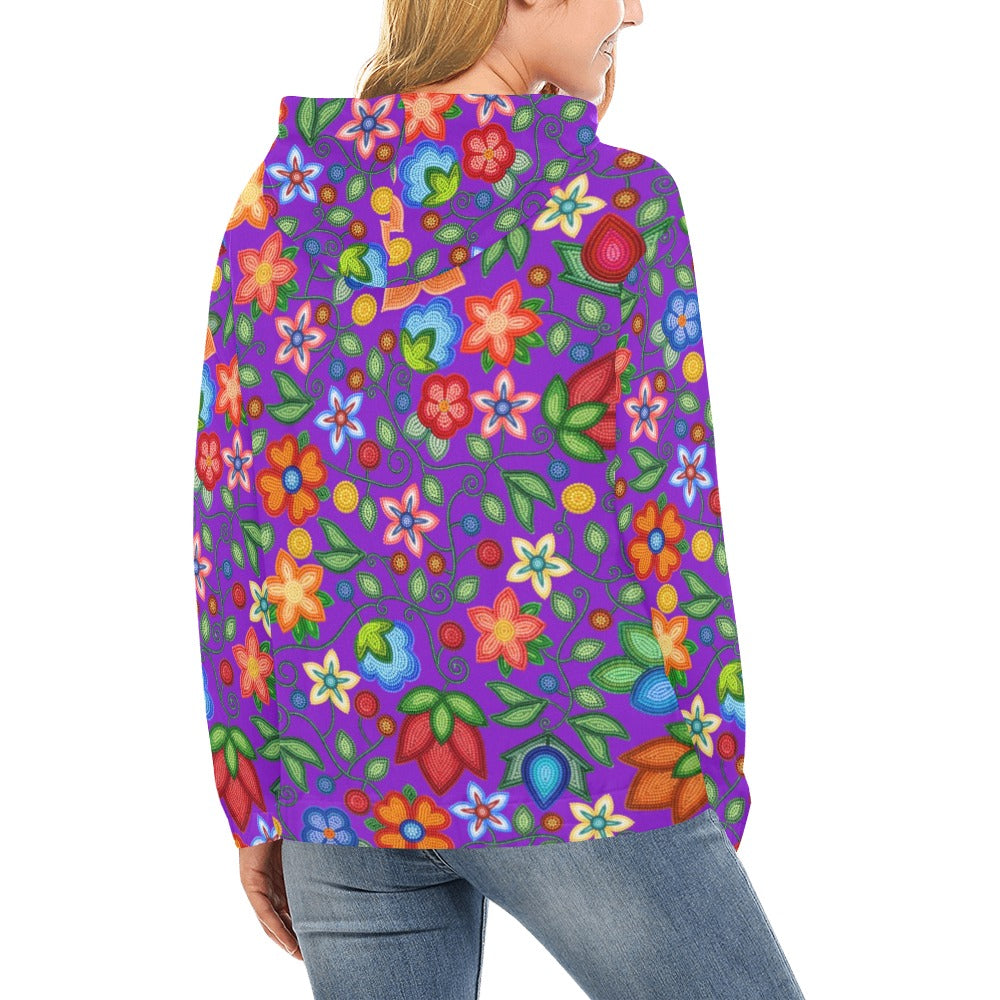 Morning Harmony Purple All Over Print Hoodie for Women (USA Size)