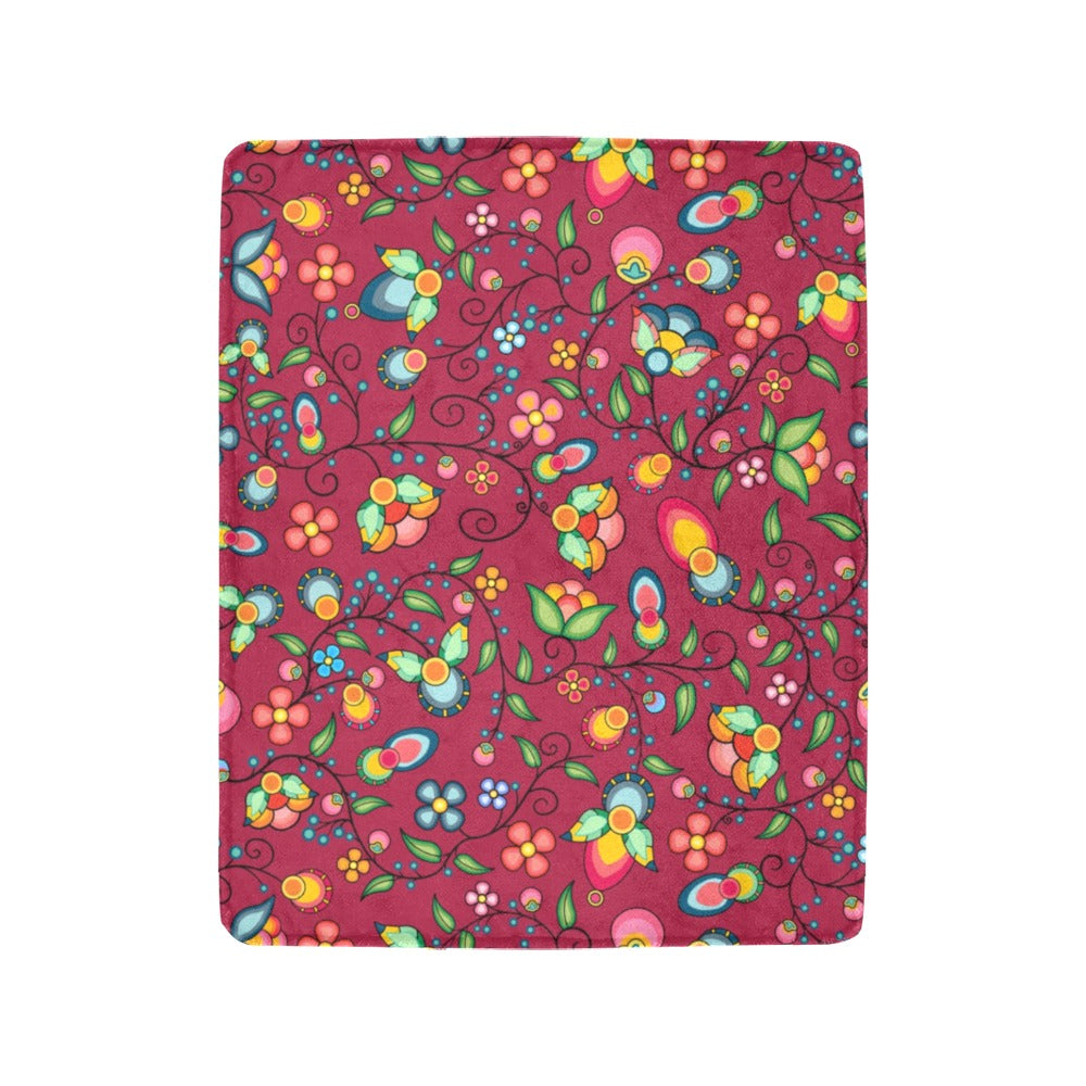 Floral Bounty Magenta Ultra-Soft Micro Fleece Blanket 40"x50"