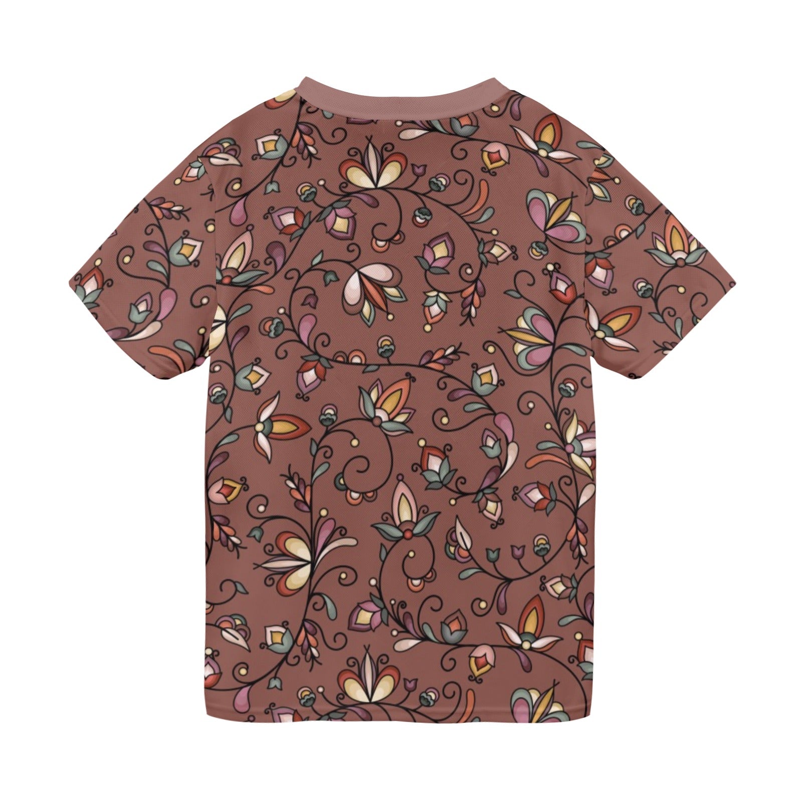 Burnt Sky Petals Brown T-shirt for Men