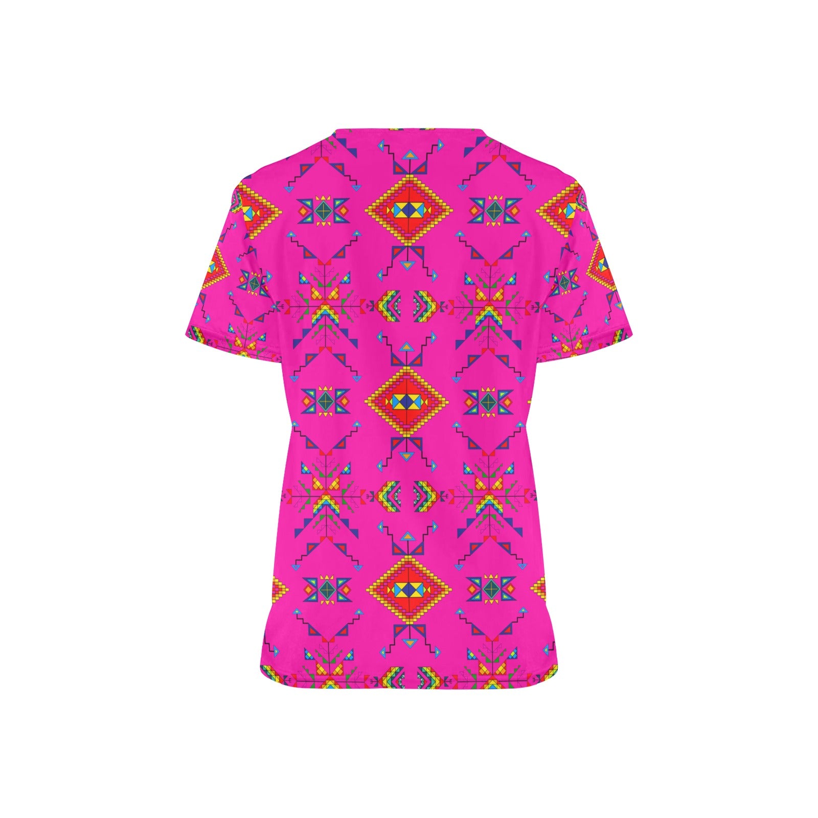 Buffalo Jump Pink Scrub Top