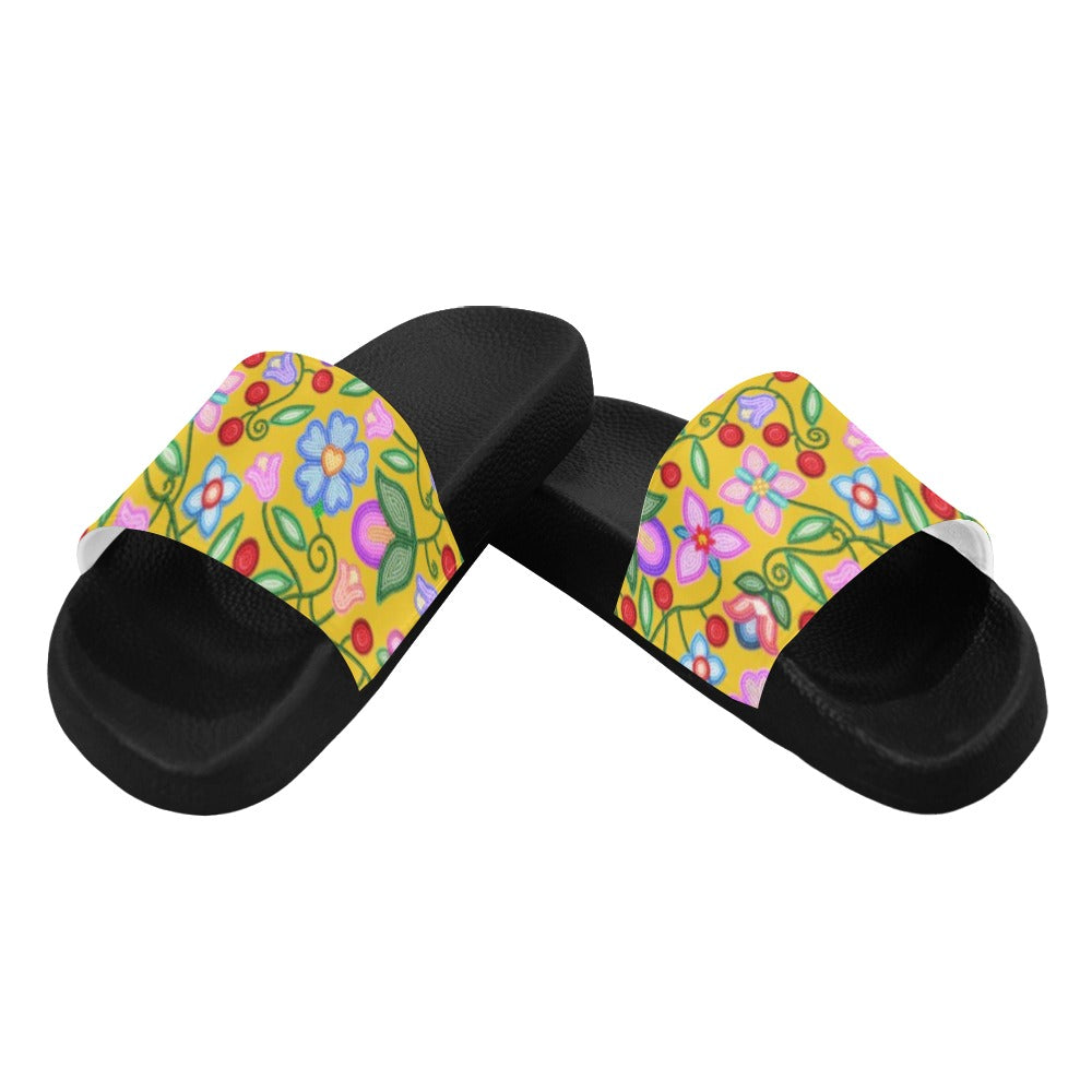 Petal Harmony Ochre Women's Slide Sandals