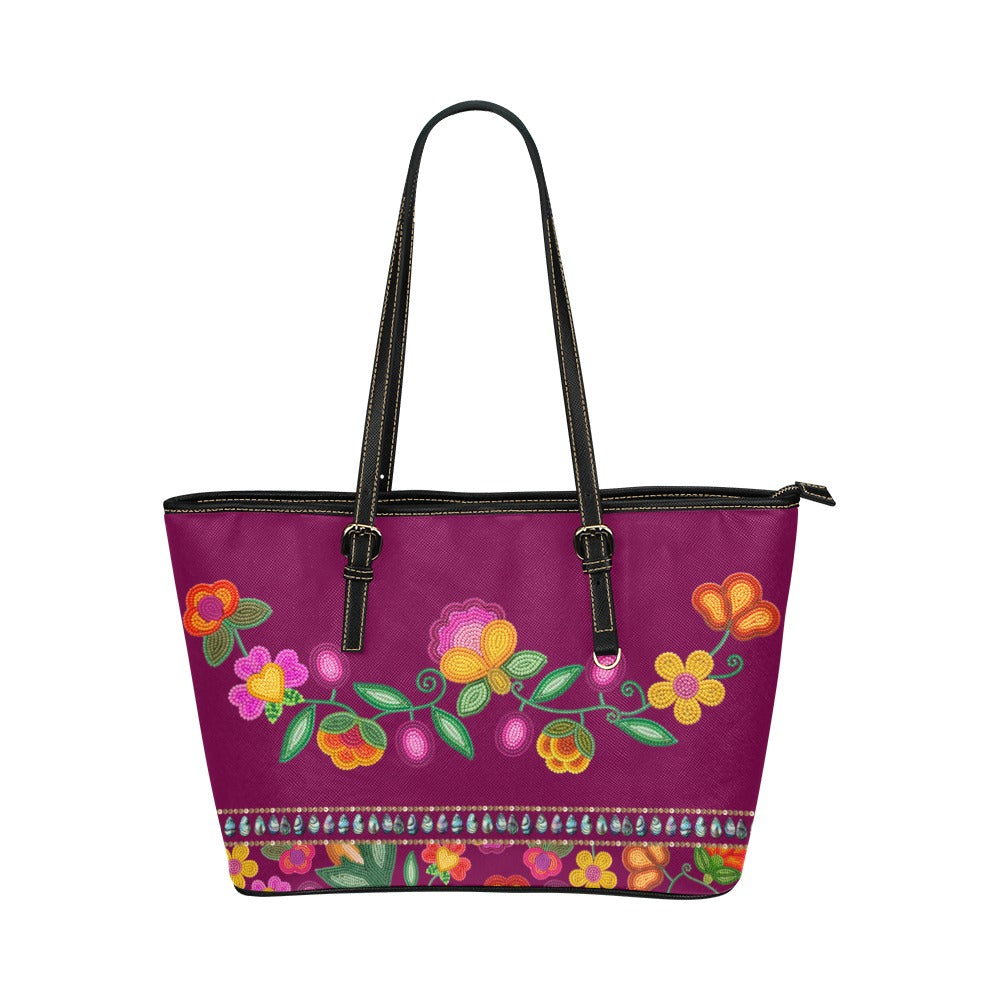 Boreal Bounty Leather Tote Bag/Large