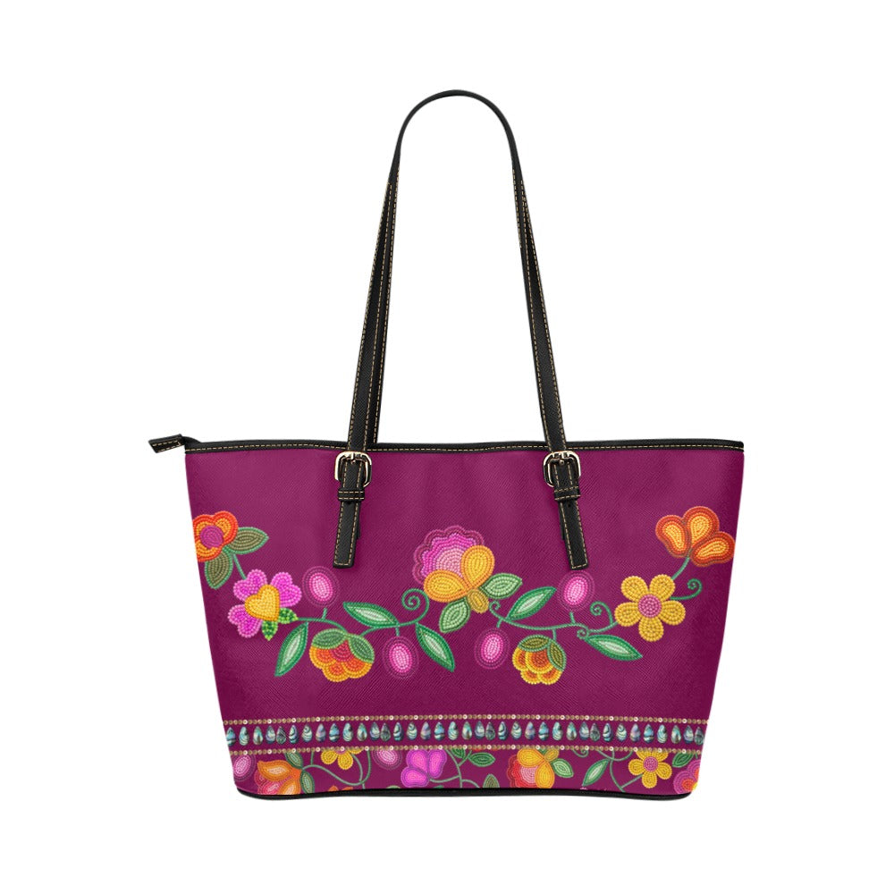 Boreal Bounty Leather Tote Bag/Large