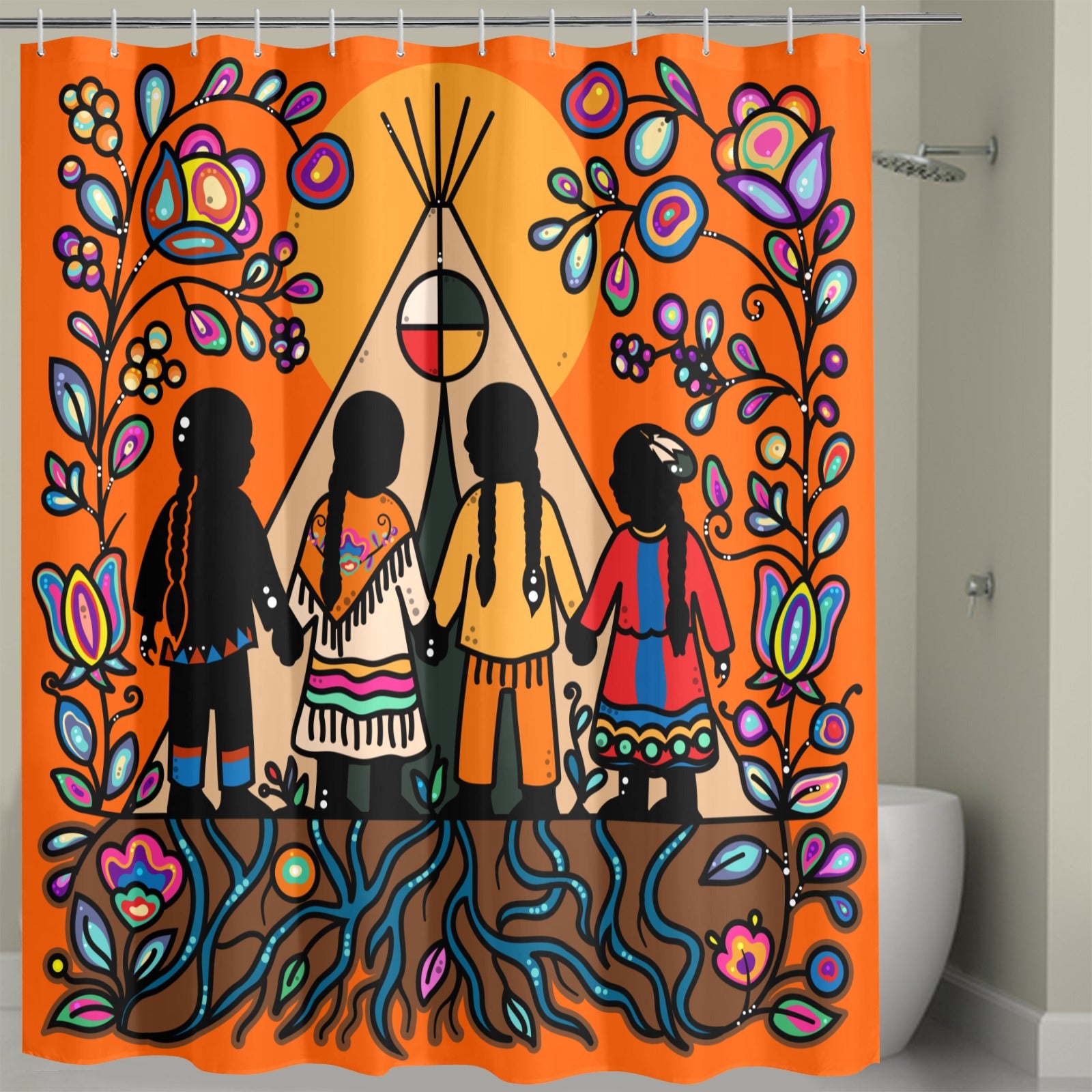 Rooted in Culture Shower Curtain 72" x 72"