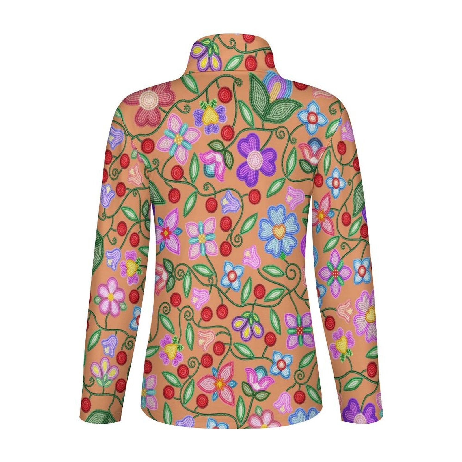 Petal Harmony Terracotta Long Sleeve Yoga Shirt