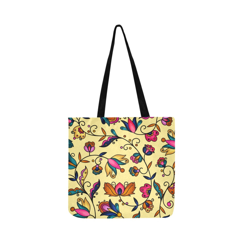 Copper Prairie Petals Yellow Reusable Shopping Bag (Two sides)