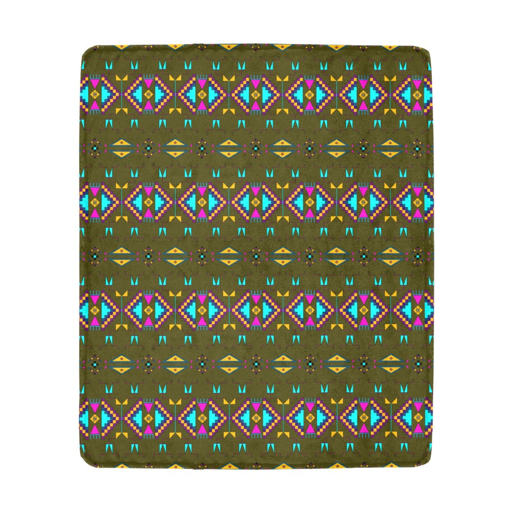 Rite of Passage Olive Ultra-Soft Micro Fleece Blanket 50"x60"