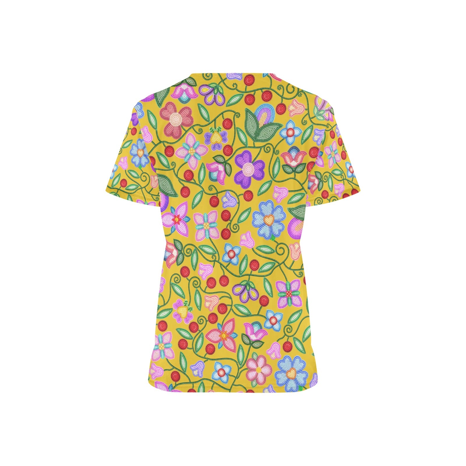 Petal Harmony Ochre Scrub Top