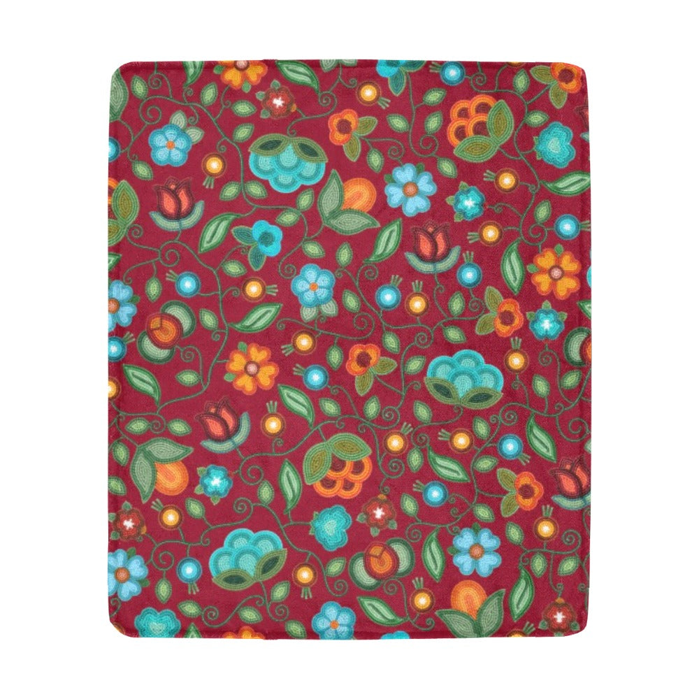 Prairie Fire Petals Red Ultra-Soft Micro Fleece Blanket 50"x60"