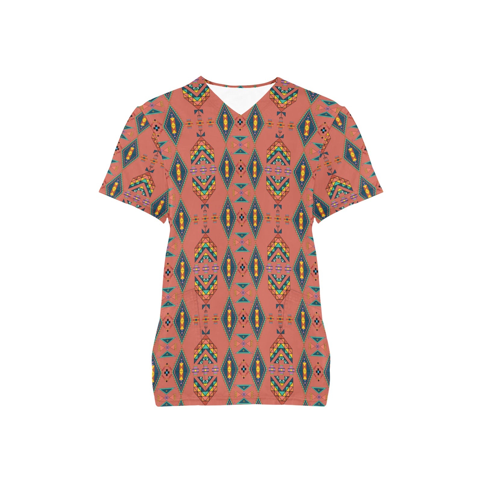 Travois Tipi Canyon Earth Scrub Top