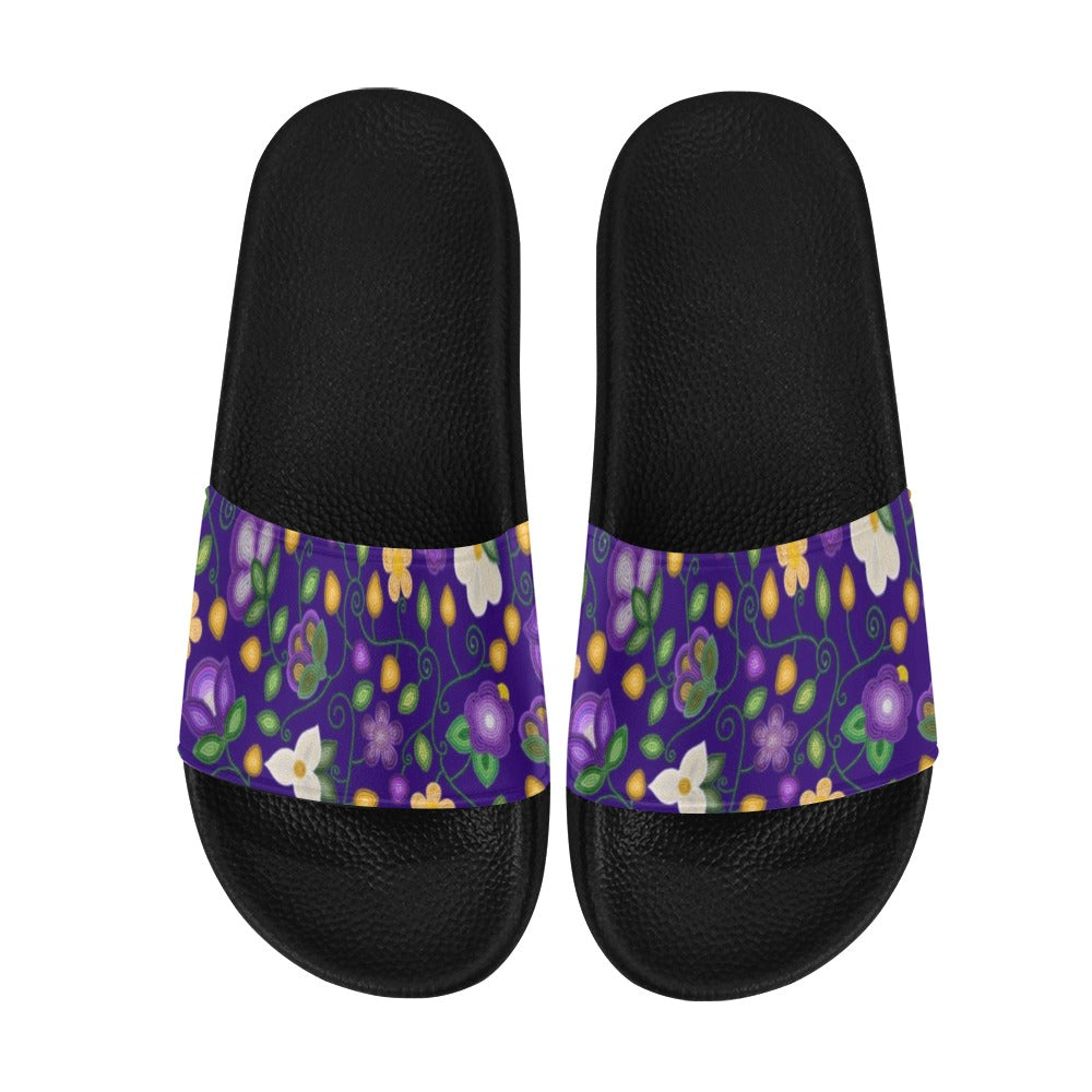 Midnight Moss Bloom Aubergine Women's Slide Sandals