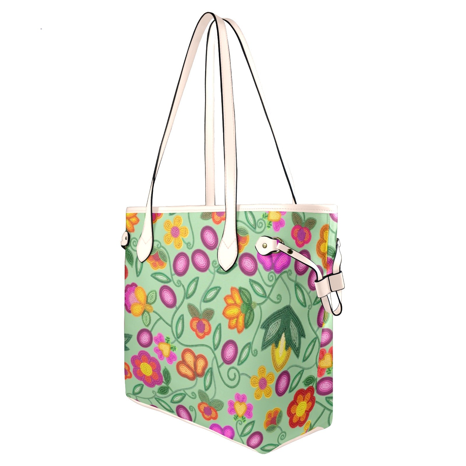Boreal Bounty Green Clover Canvas Tote Bag