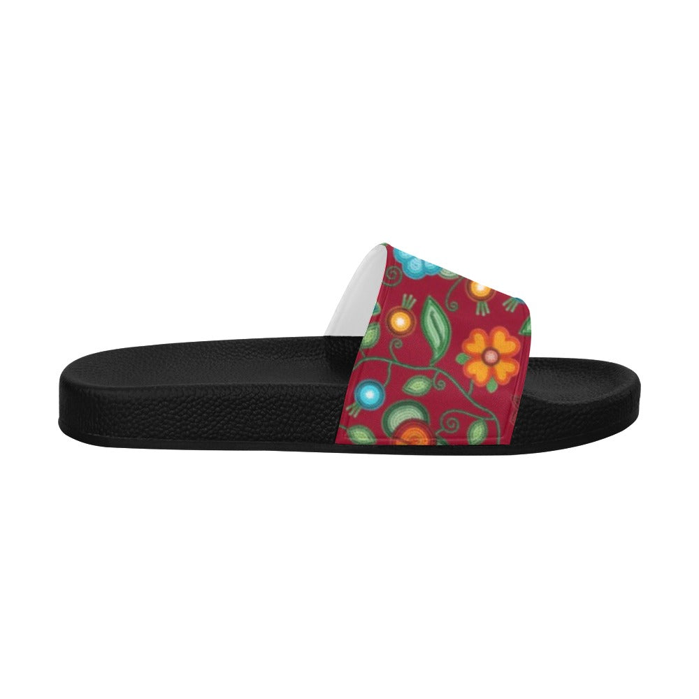 Prairie Fire Petals Red Women's Slide Sandals
