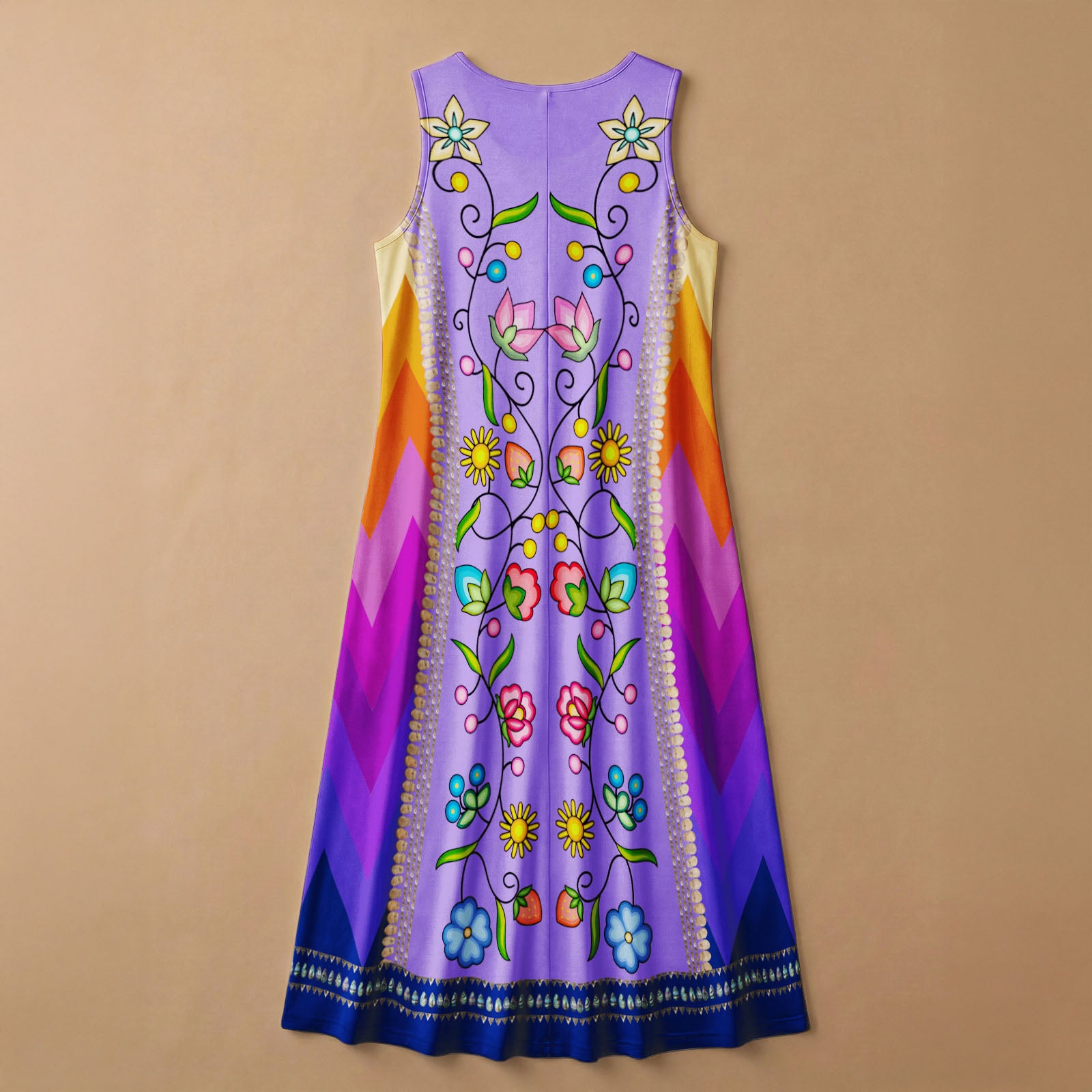 Grandmother's Legacy Purple 2 Women's Sleeveless Long Dress