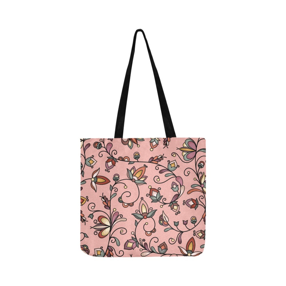 Burnt Sky Petals Peach Reusable Shopping Bag (Two sides)