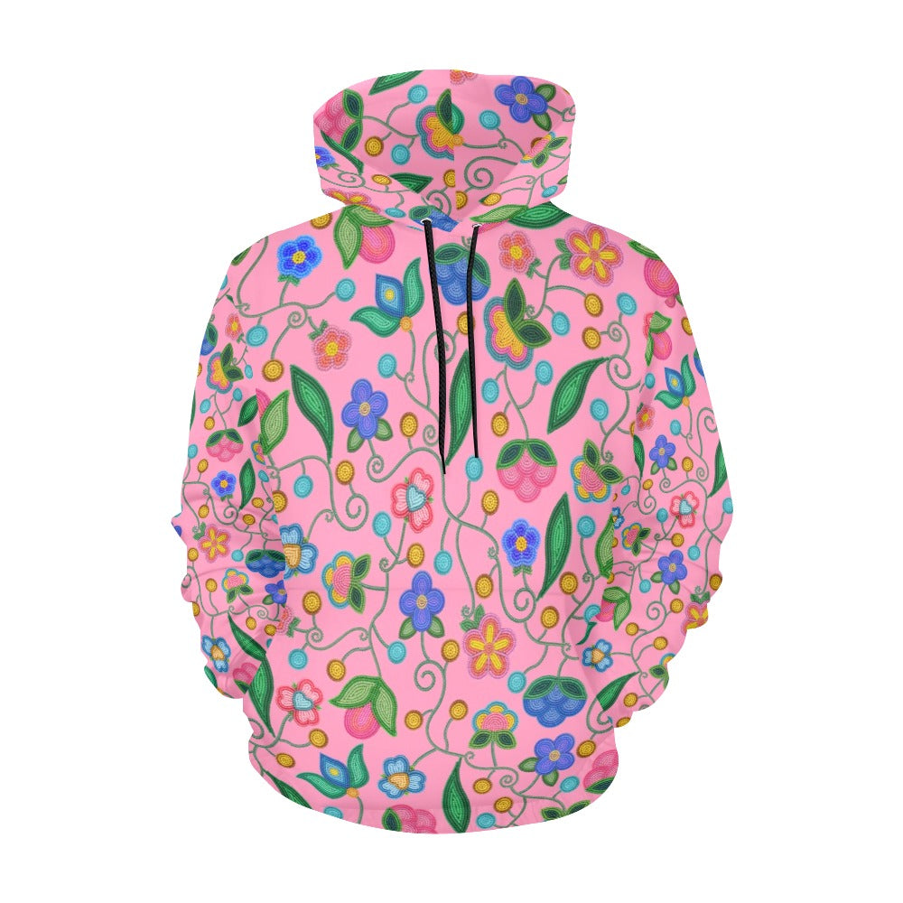 Skyberry Serenade Pink All Over Print Hoodie for Women (USA Size)