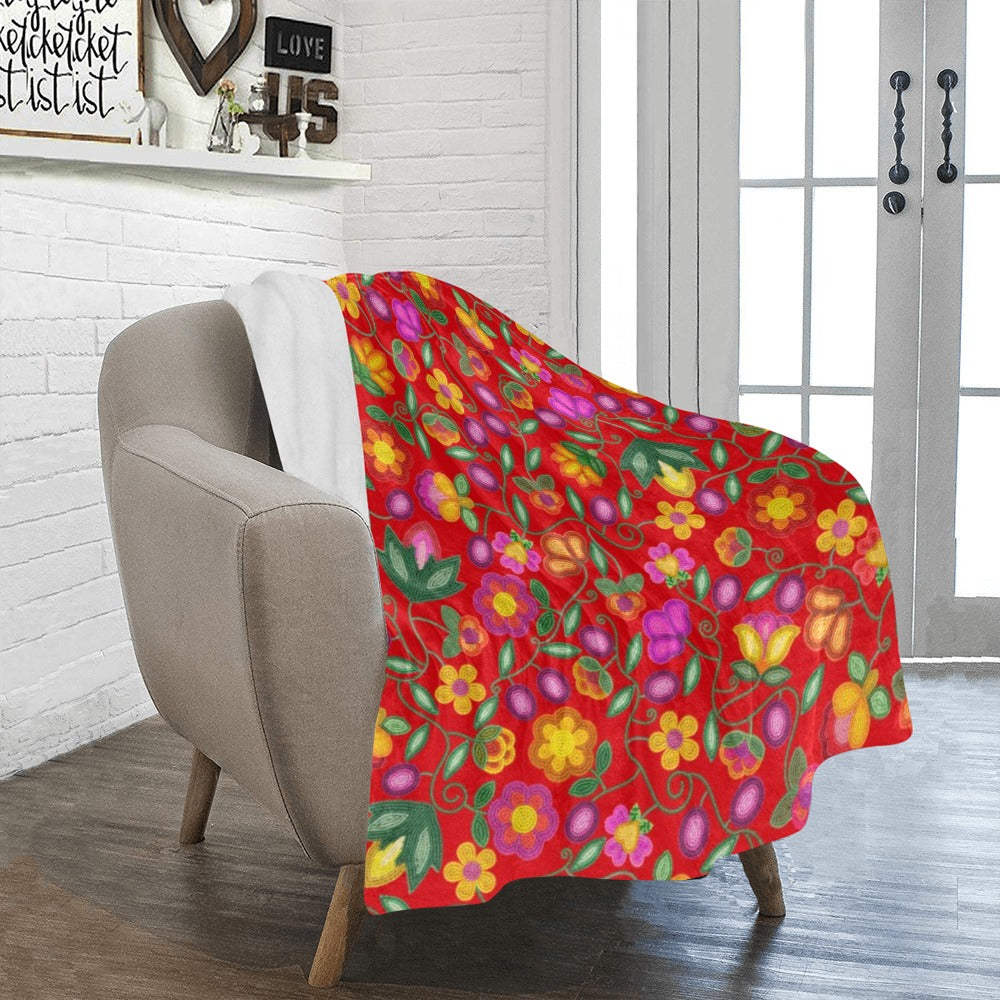 Boreal Bounty Red Ultra-Soft Micro Fleece Blanket 40"x50"