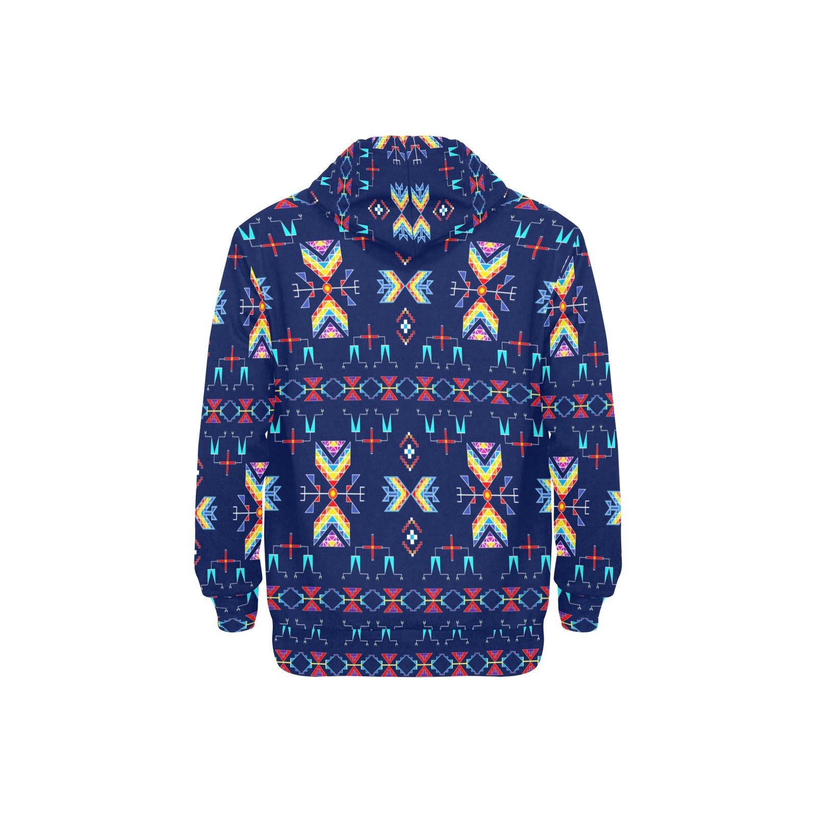 Rainy Chief Rainbow Night Lake Men's Long Sleeve Fleece Hoodie