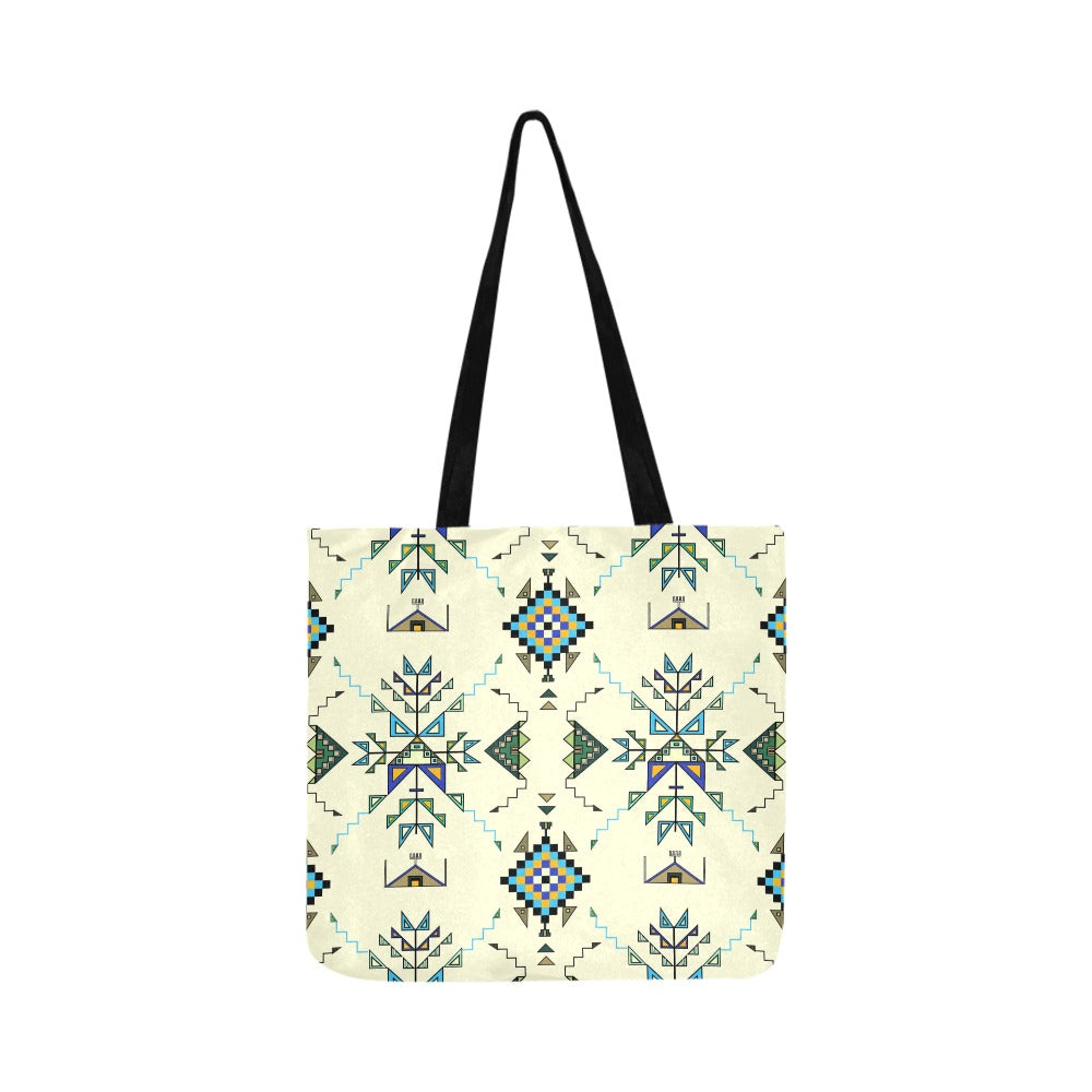 Bear Shield Cream Reusable Shopping Bag (Two sides)