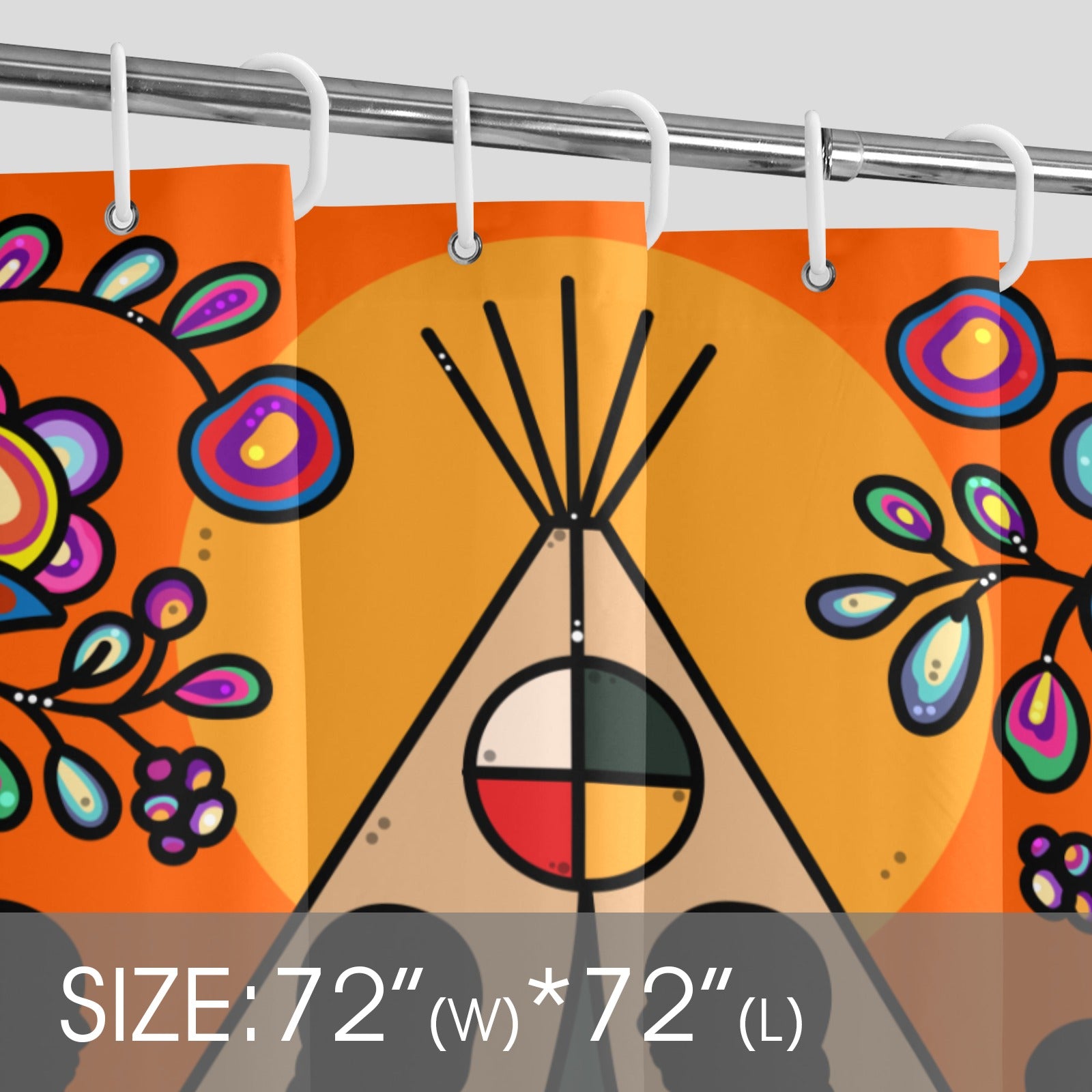 Rooted in Culture Shower Curtain 72" x 72"
