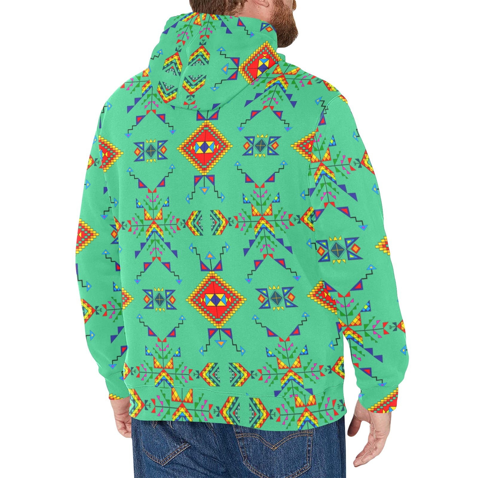 Buffalo Jump Sage Men's Long Sleeve Fleece Hoodie