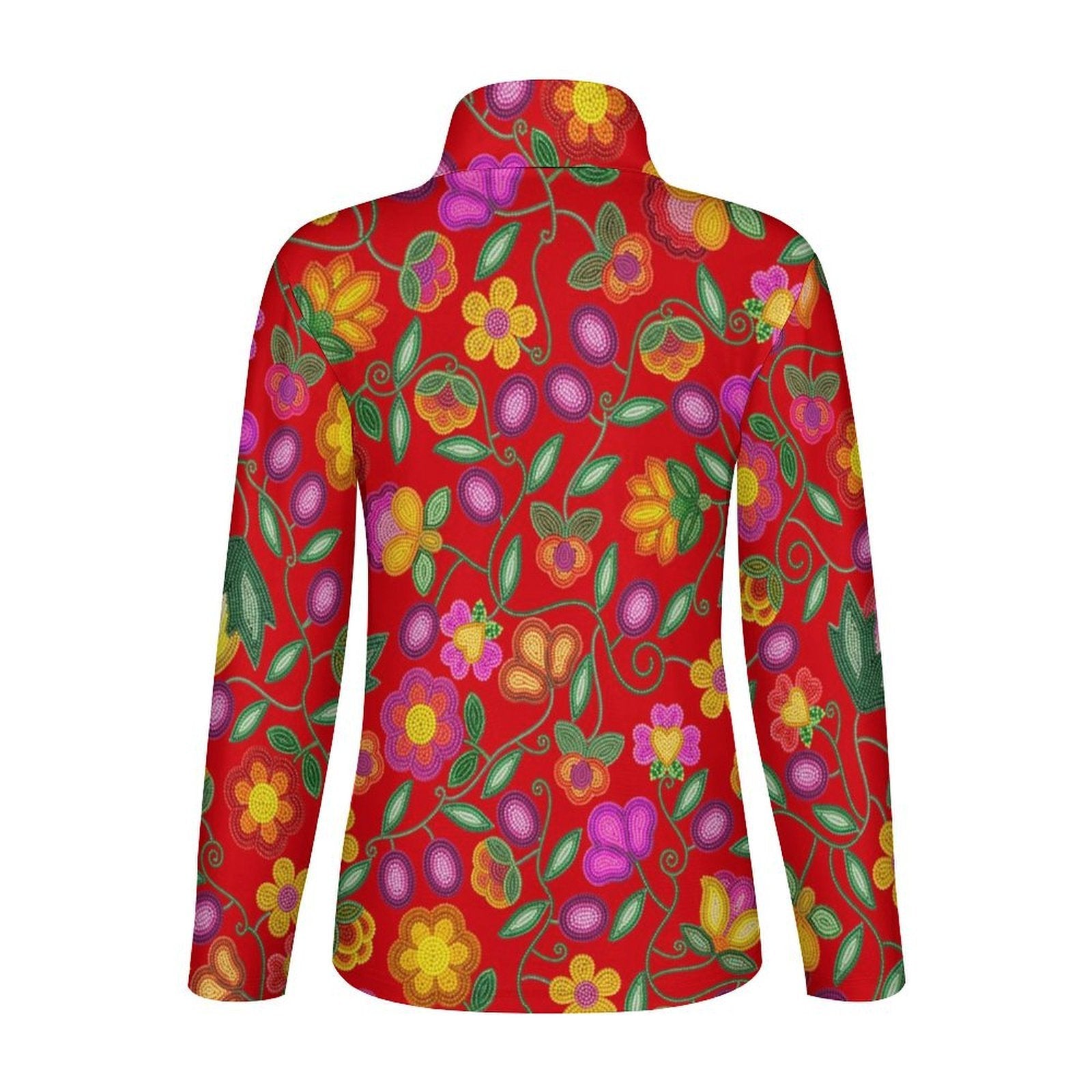 Boreal Bounty Red Long Sleeve Yoga Shirt