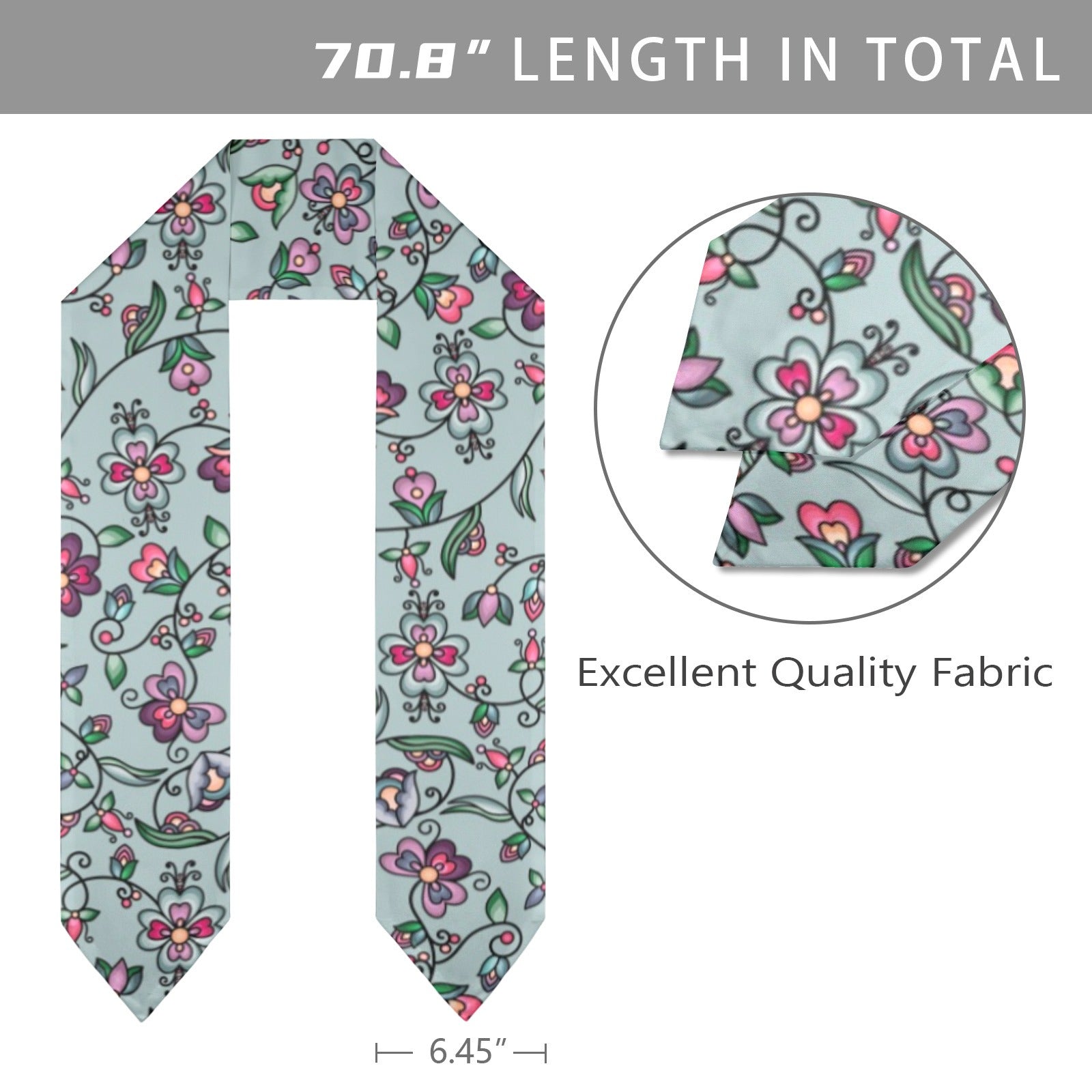 Amber Evening Garland Turquoise Graduation Stole