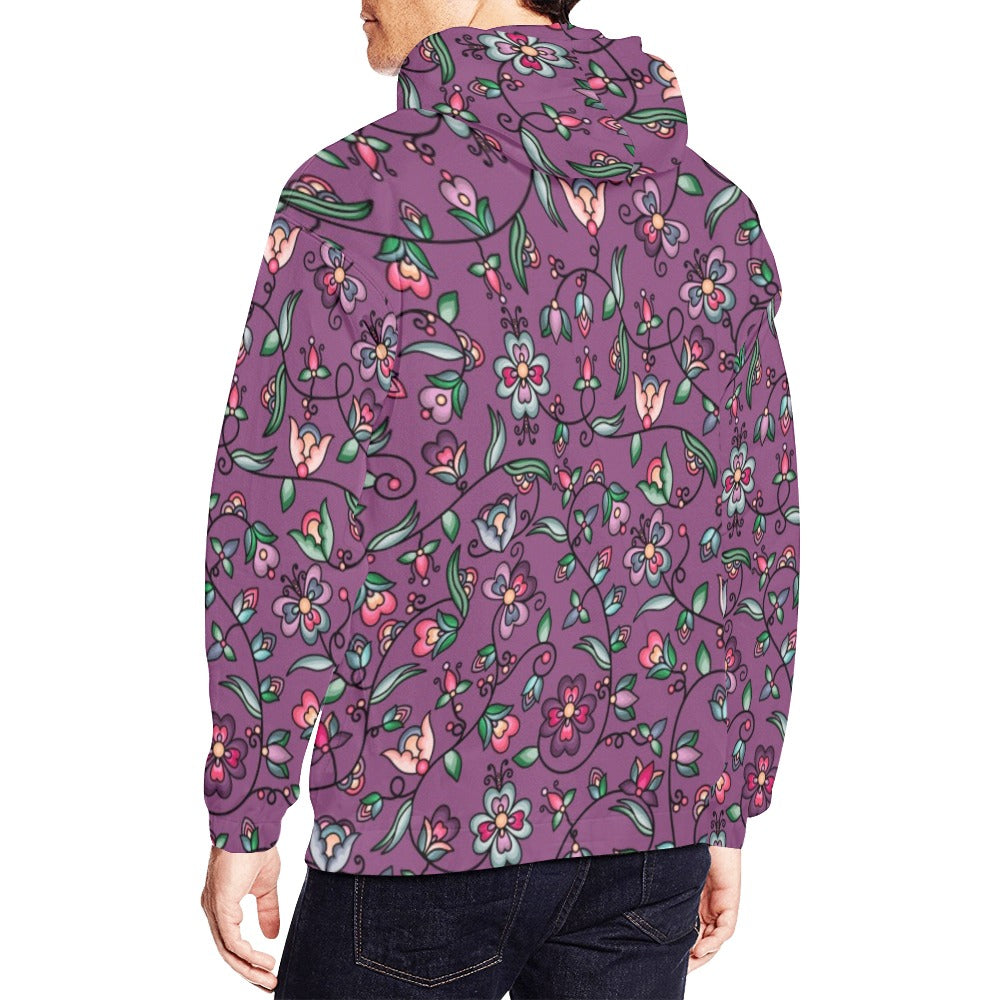 Amber Evening Garland Purple Hoodie for Men (USA Size)