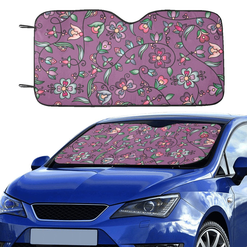 Amber Evening Garland Purple Car Sun Shade 55"x30"
