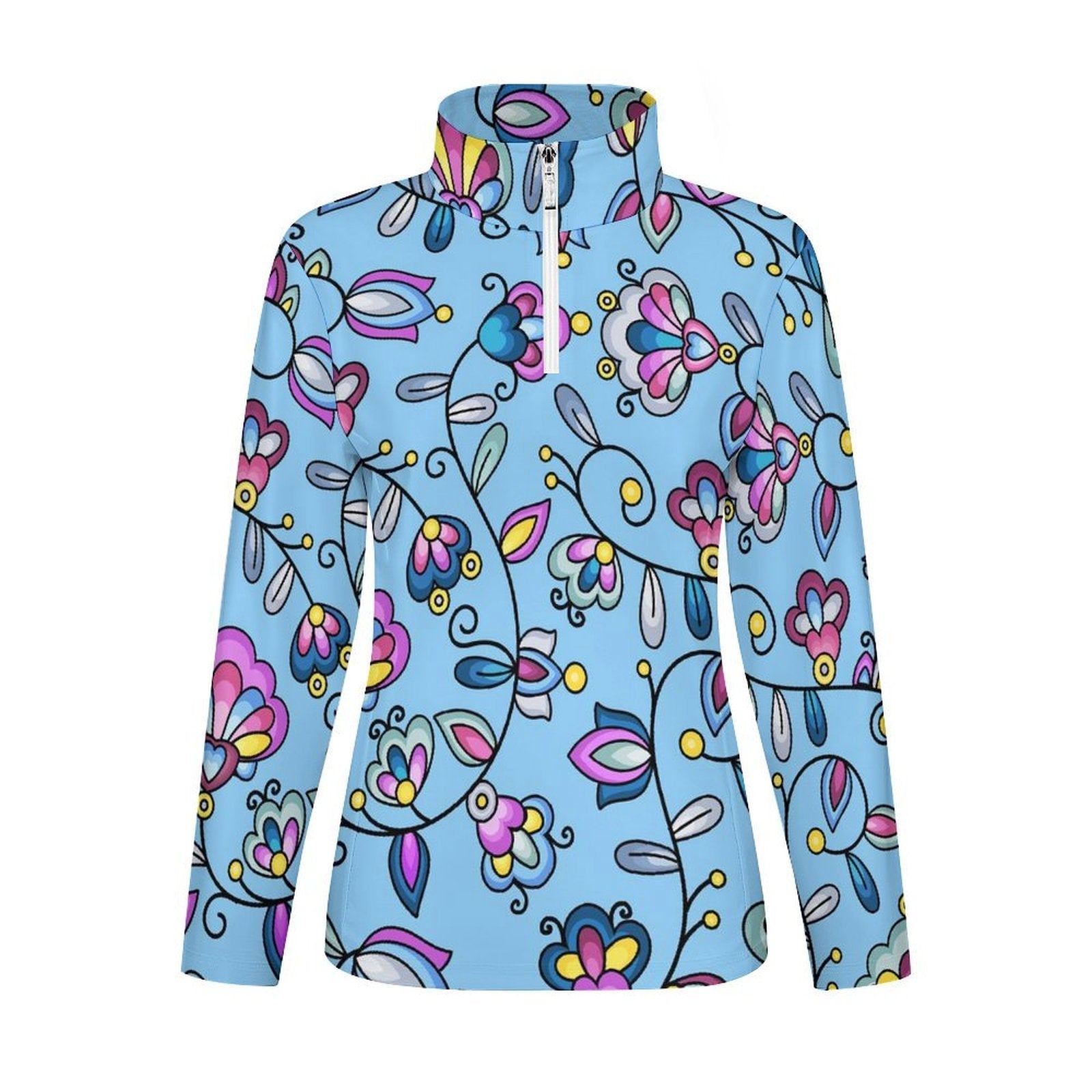 Autumn Bundle Blessing Blue Long Sleeve Yoga Shirt