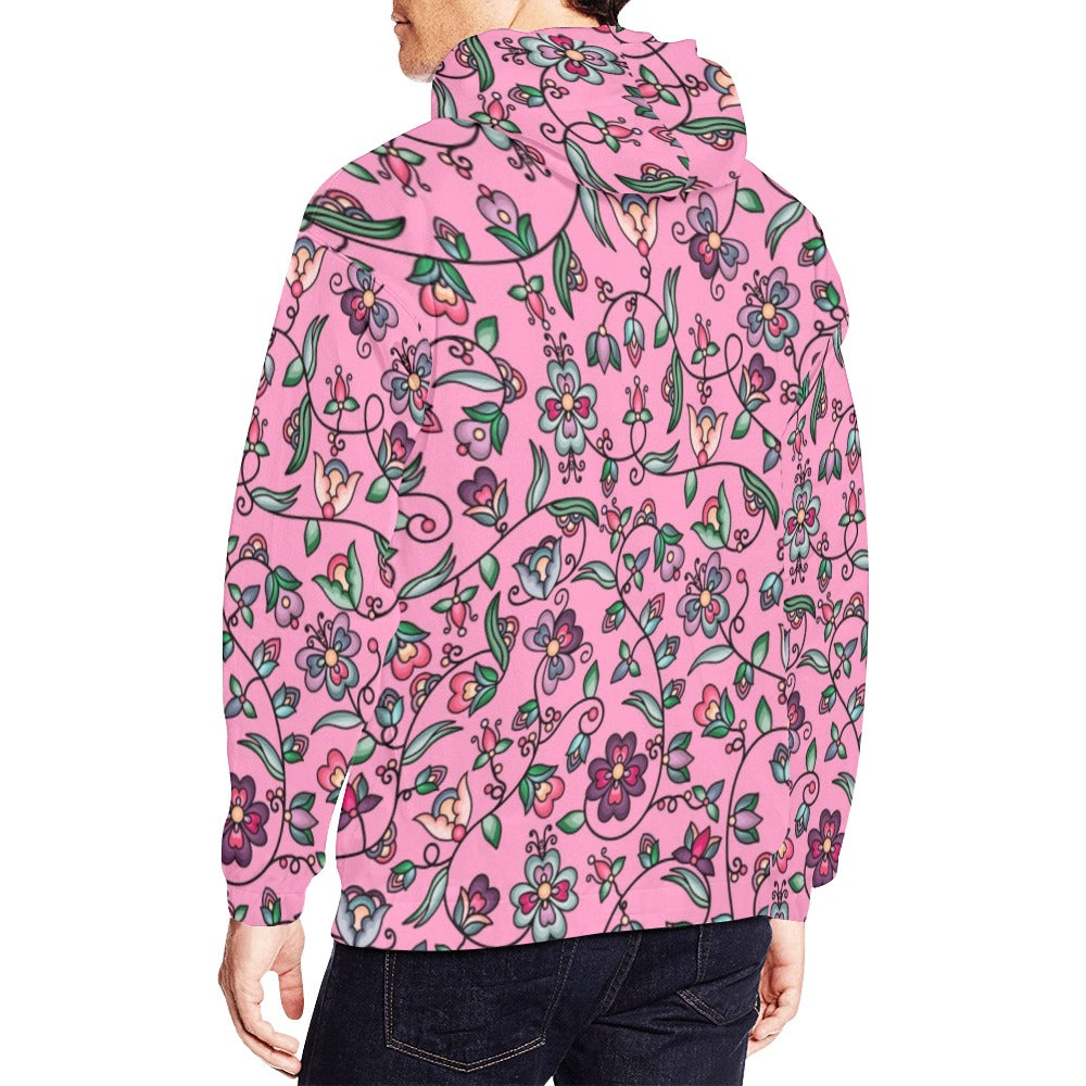 Amber Evening Garland Pink Hoodie for Men (USA Size)
